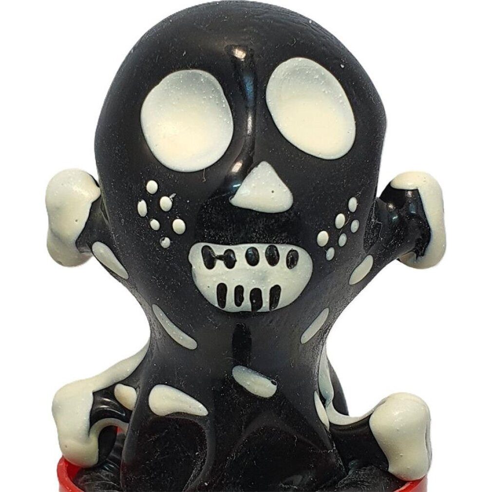 Condomerie Kondome Handbemalte Neuheitskondome Totenkopf Schwarz Modell 2
