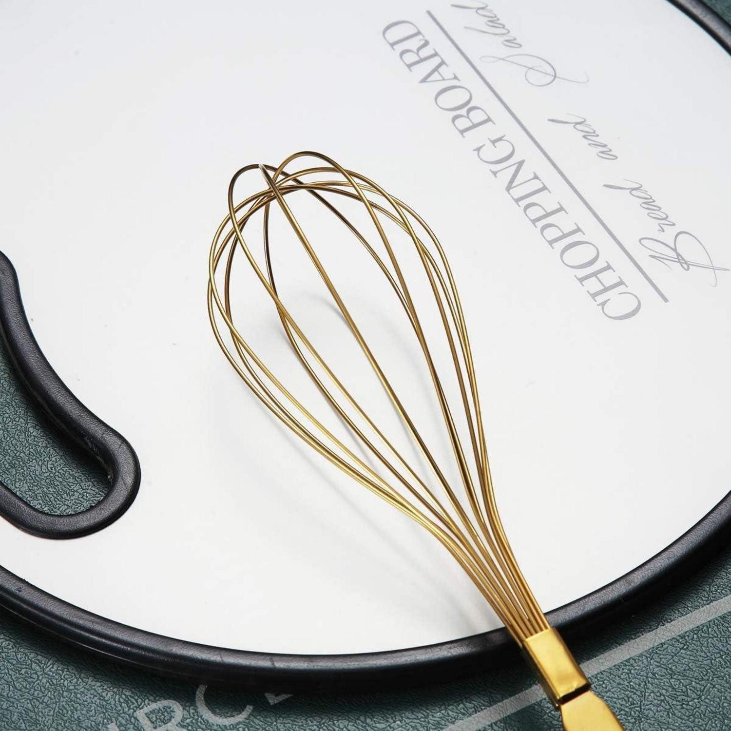 LuxusKollektion Schneebesen Schneebesen Gold Edelstahl Ballon Titanvergoldung 5. Schneebesen