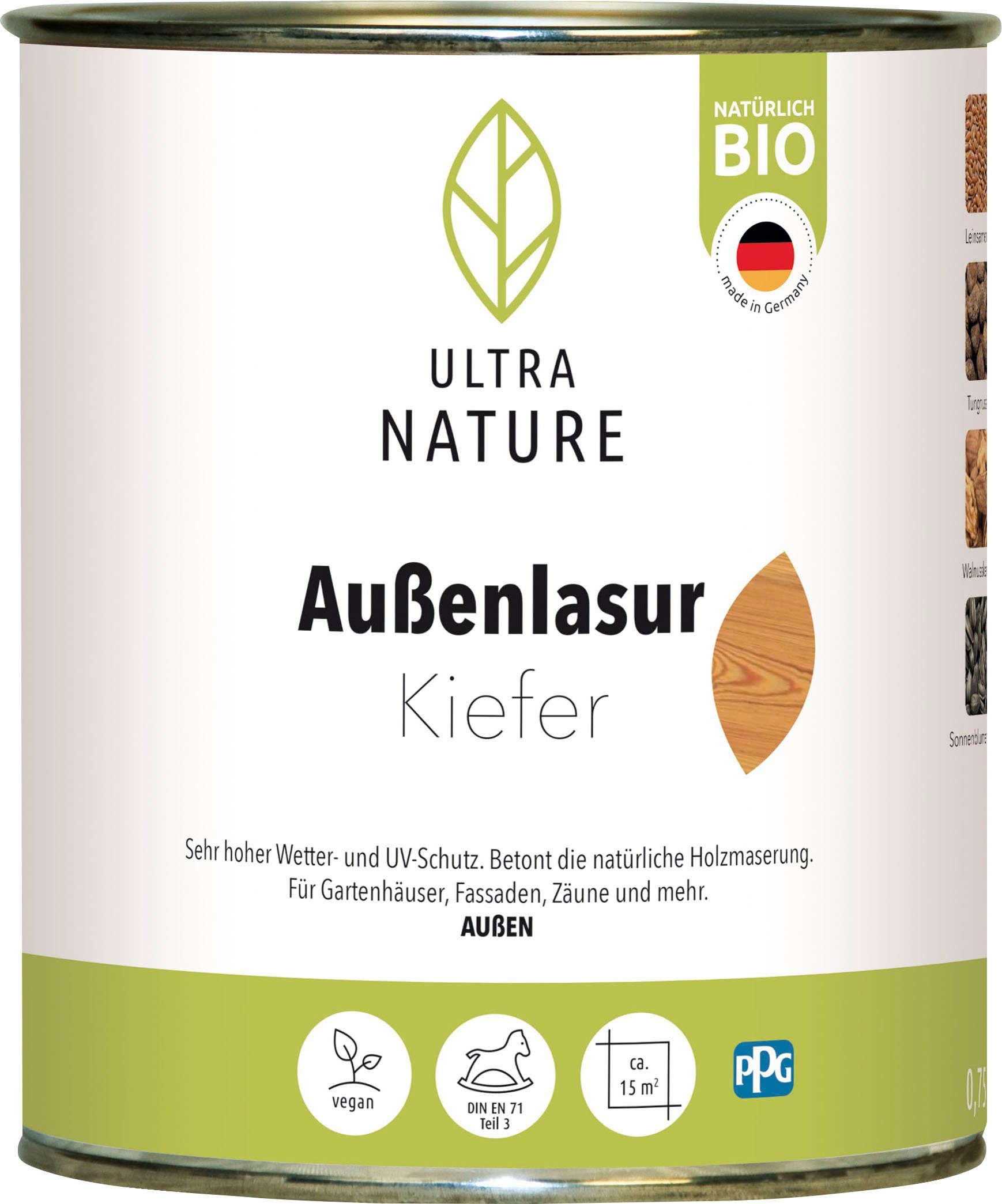 ULTRA Außenlasur braun NATURE Kiefer, Holzschutzlasur