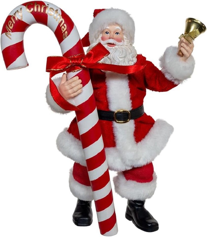 Kurt S. Adler Dekofigur FA0202 - Fabriché Santa mit oversized Zuckerstange, 26,7 cm (10,5) (1 St)