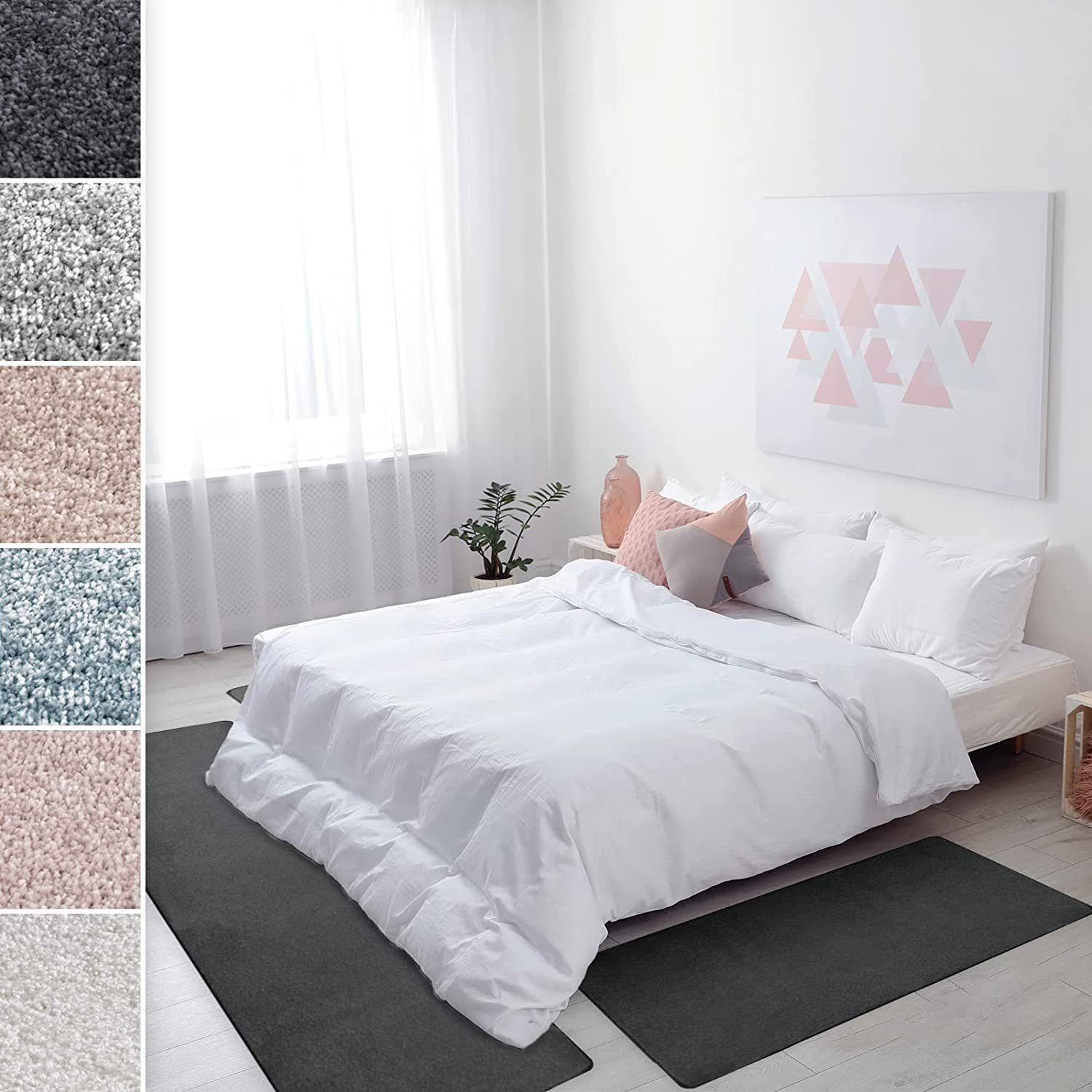 Floordirekt Hochflor-Bettumrandung Sundae, 6 Farben & 3 Größen, Teppichläuf günstig online kaufen