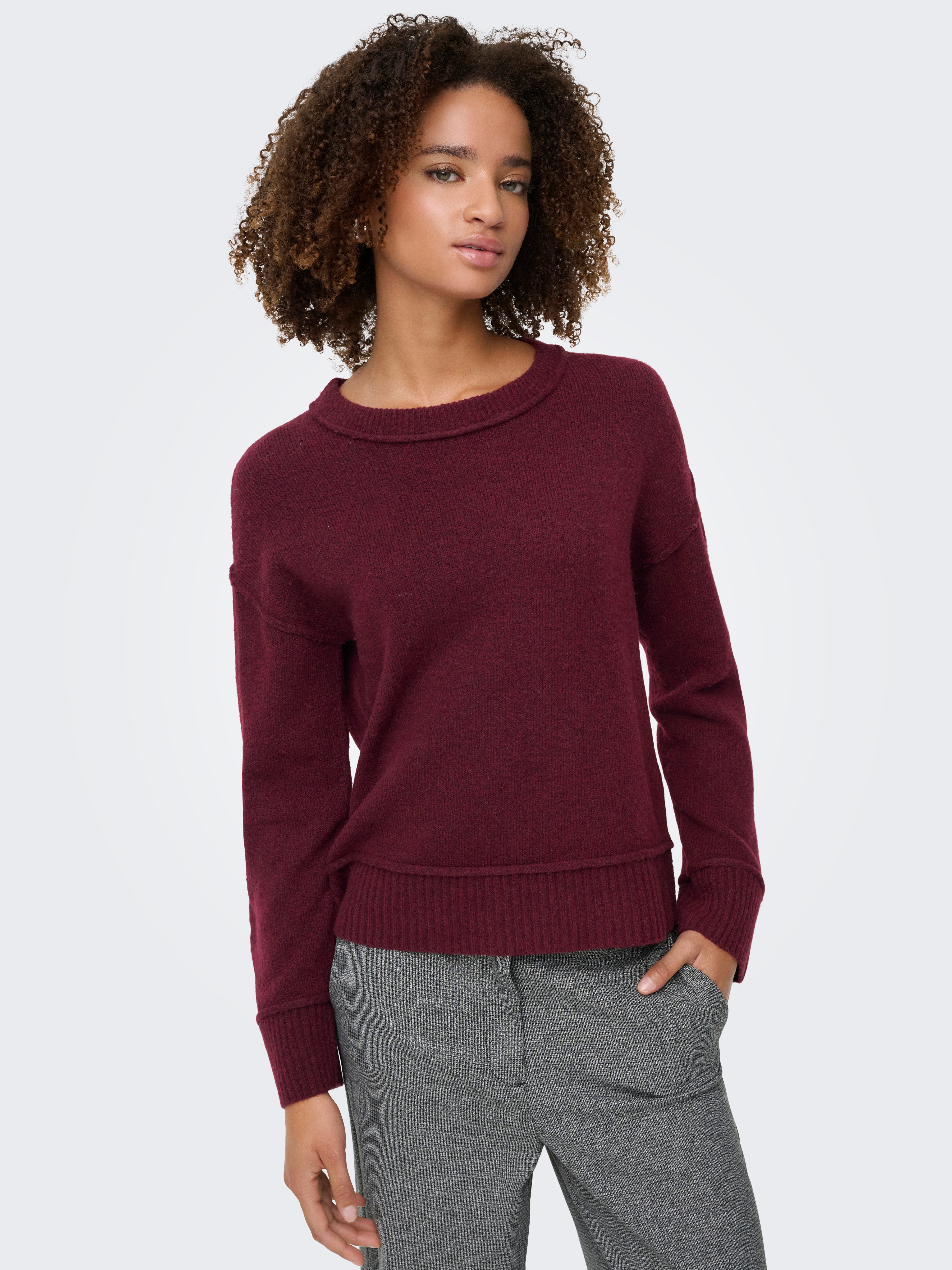 ONLY Strickpullover ONLHAZEL LS DETAIL O-NECK BF KNT günstig online kaufen