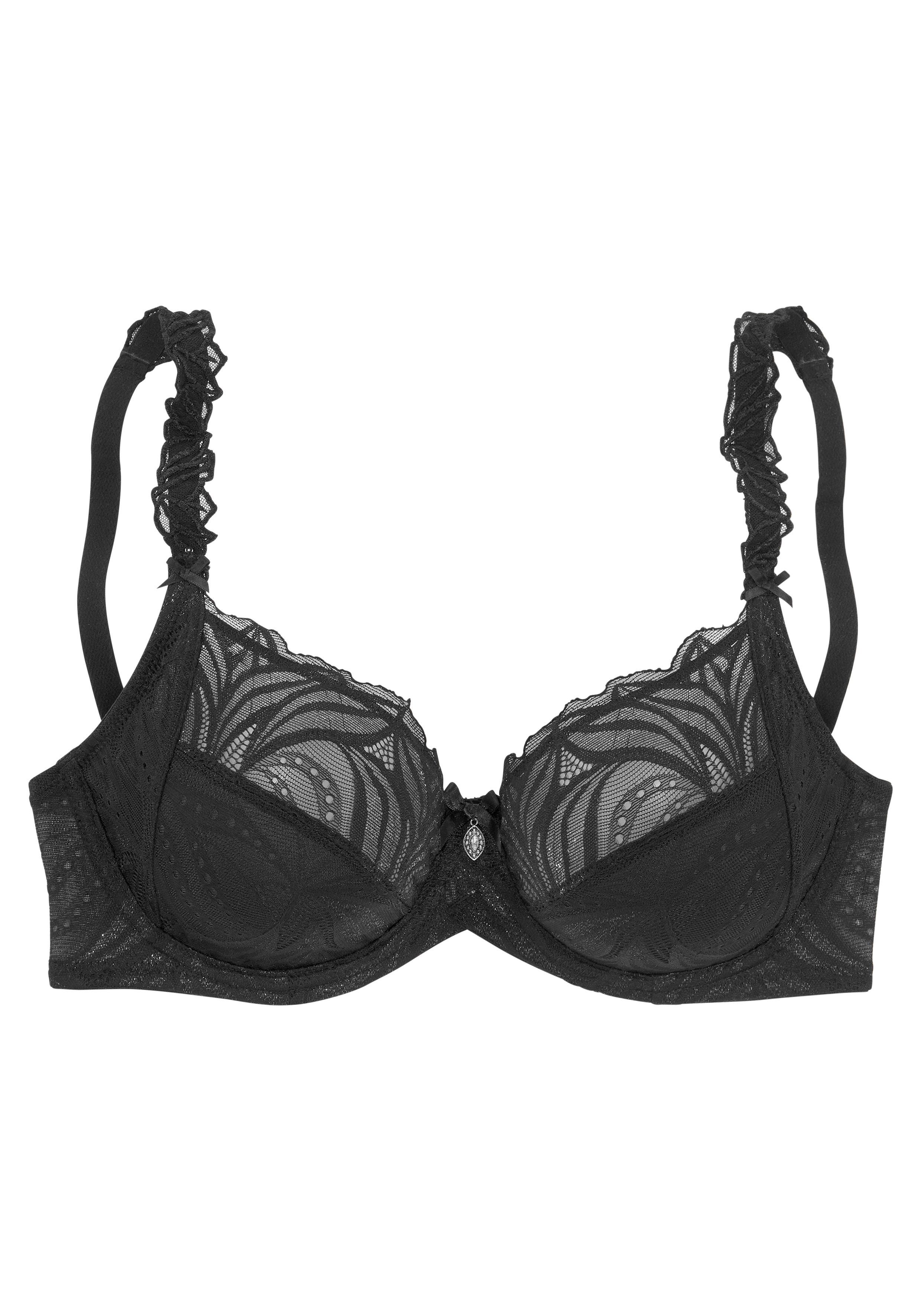 Nuance Bügel-BH aus floraler Spitze mit verzierten Trägern, Dessous