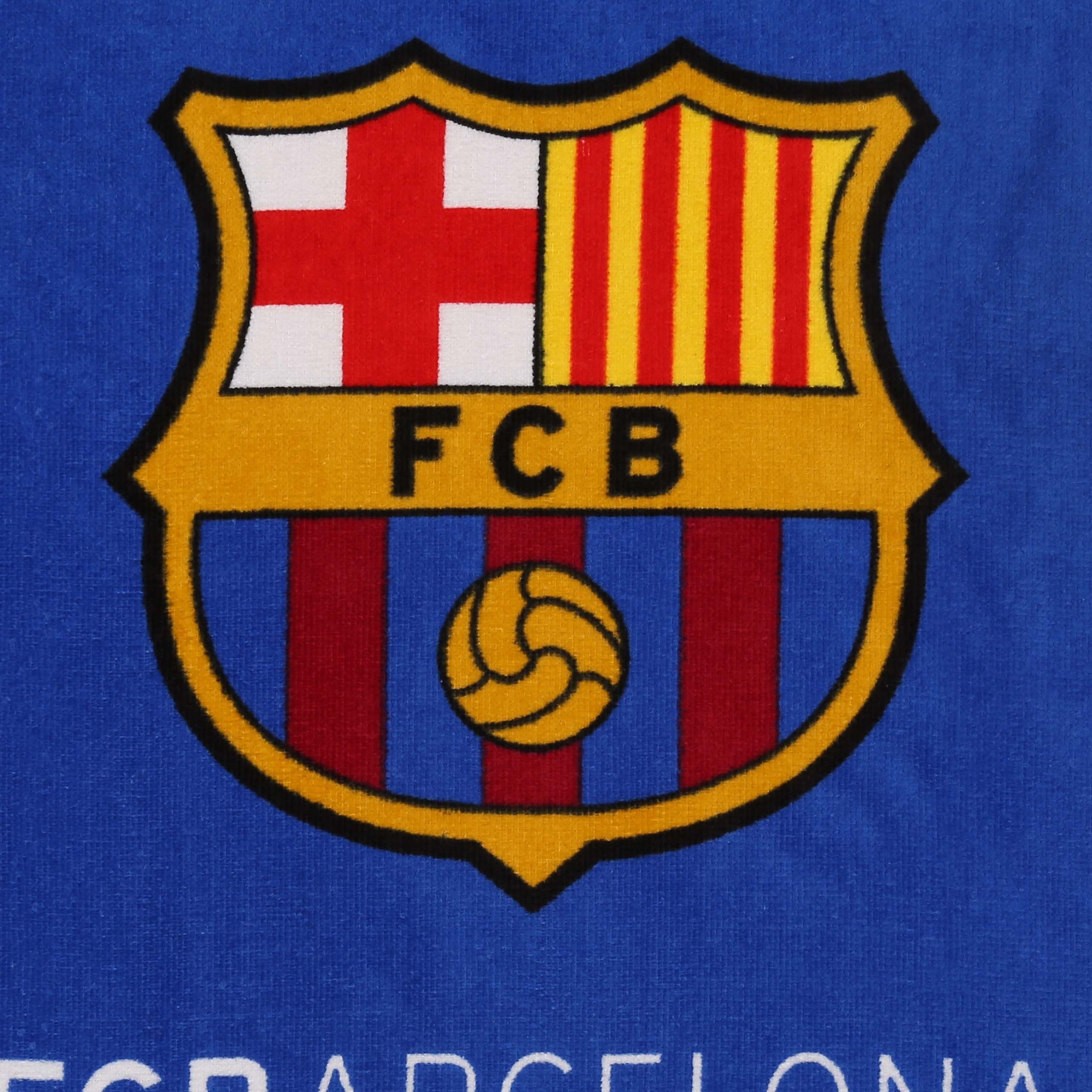 Sarcia.eu Kapuzenhandtuch FC Barcelona Kinder-Poncho 50x100 cm, 100% Baumwolle, mit Kapuze