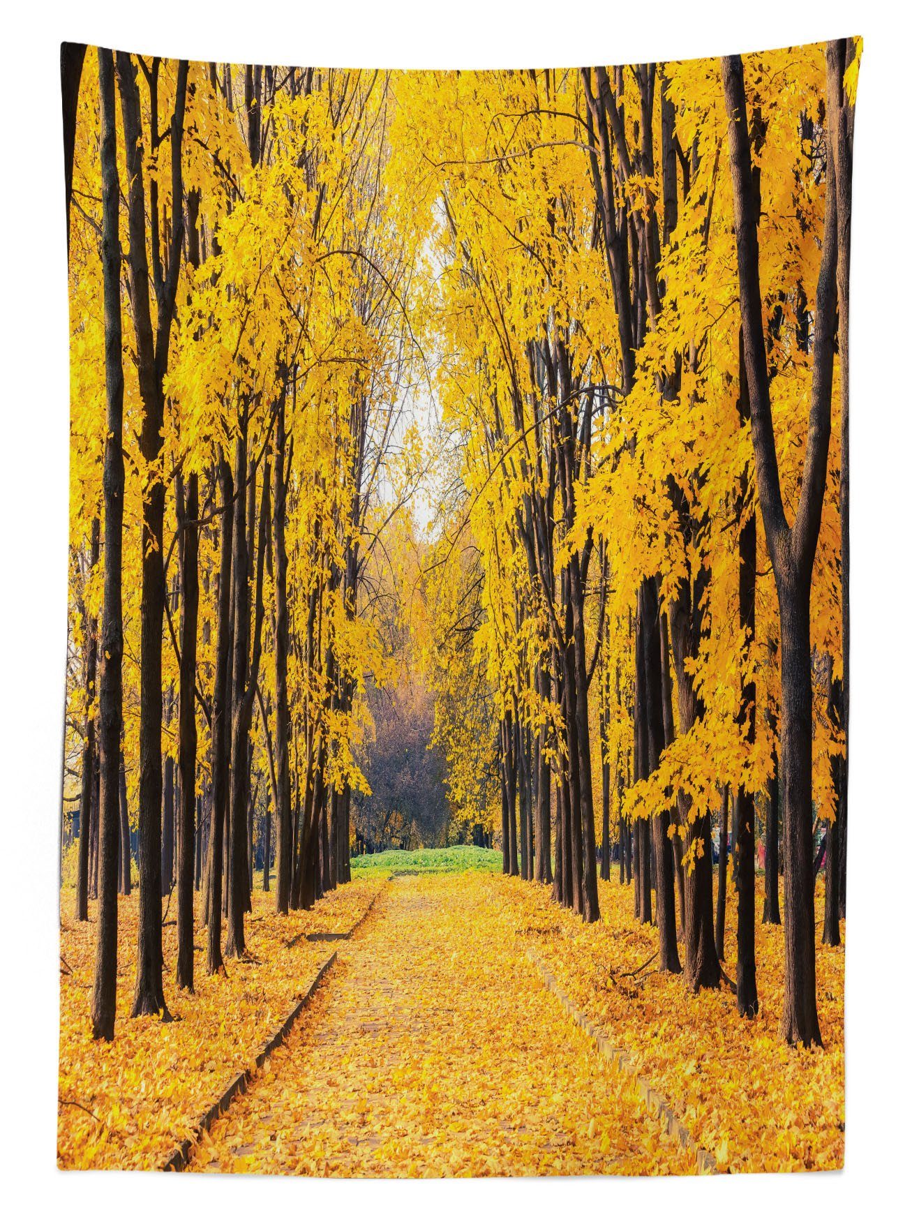Farbfest Bereich Tischdecke Außen Herbst Abakuhaus den Waschbar Farben, geeignet im Natur Blätter Klare Bäume Für