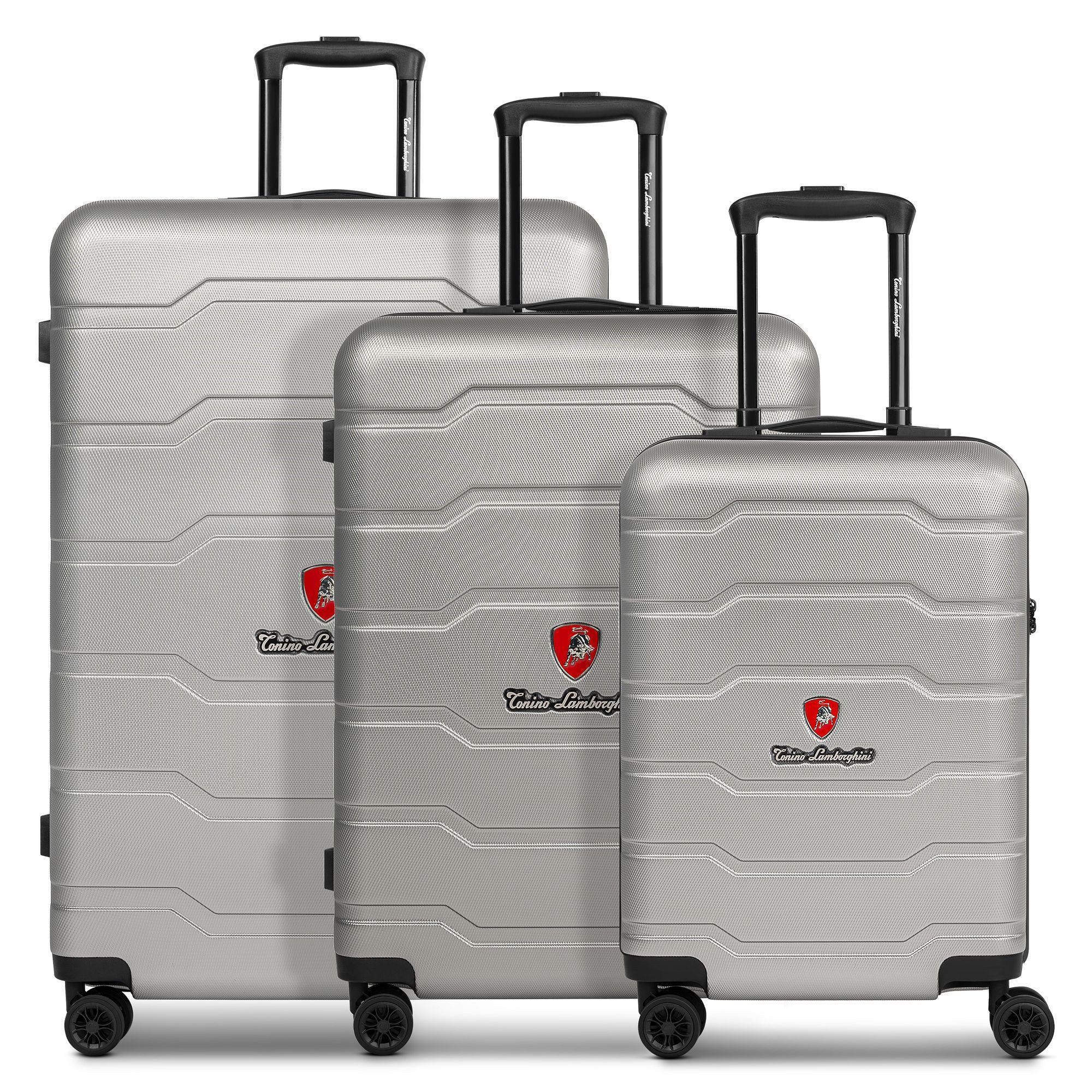 Tonino Lamborghini Trolleyset Bologna, 4 Rollen, (3-teilig, 3 tlg), ABS günstig online kaufen
