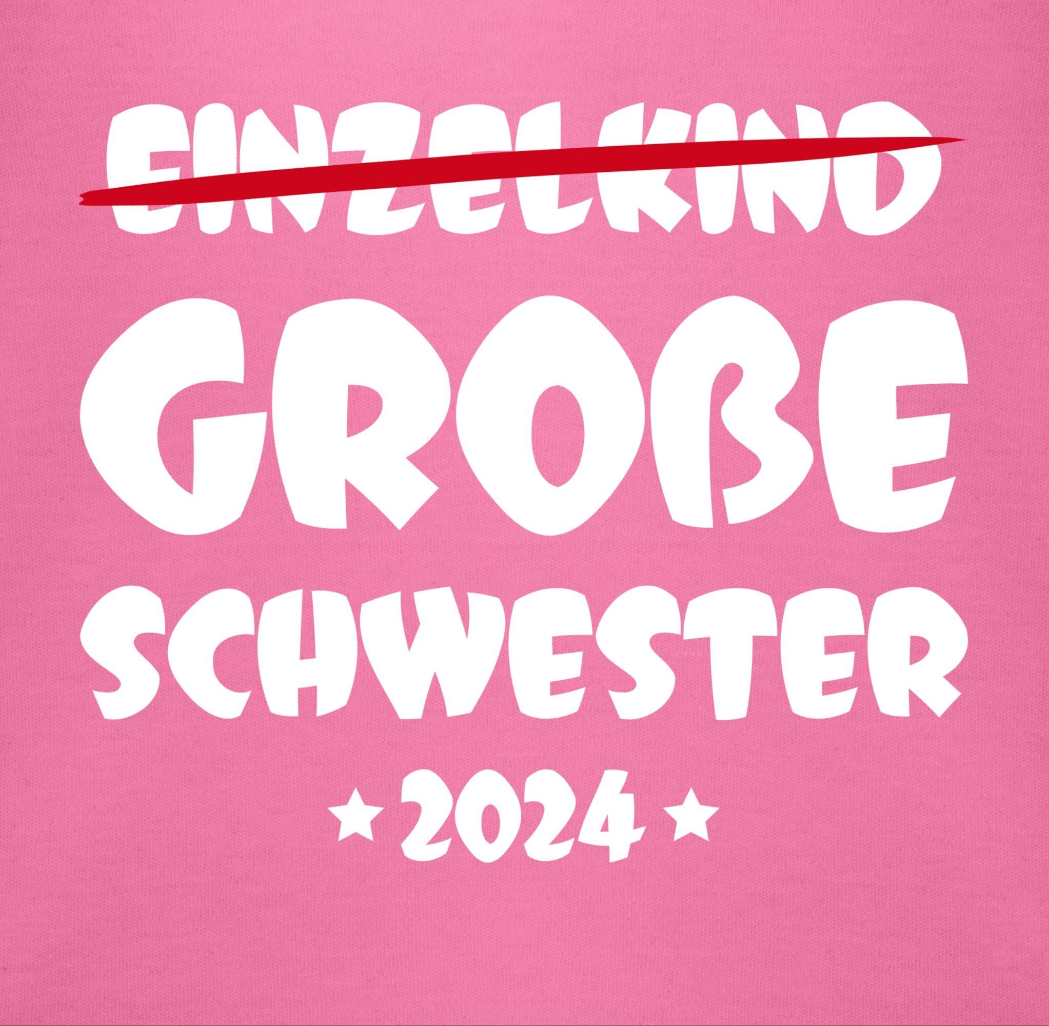 Pink 2024 1 Schwester Geschwister Einzelkind Sweatshirt Bruder Große Shirtracer und Schwester
