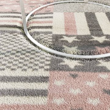 Teppich Kinderteppich 80x150 cm Sternenmuster Rosa, vidaXL, Rechteckig