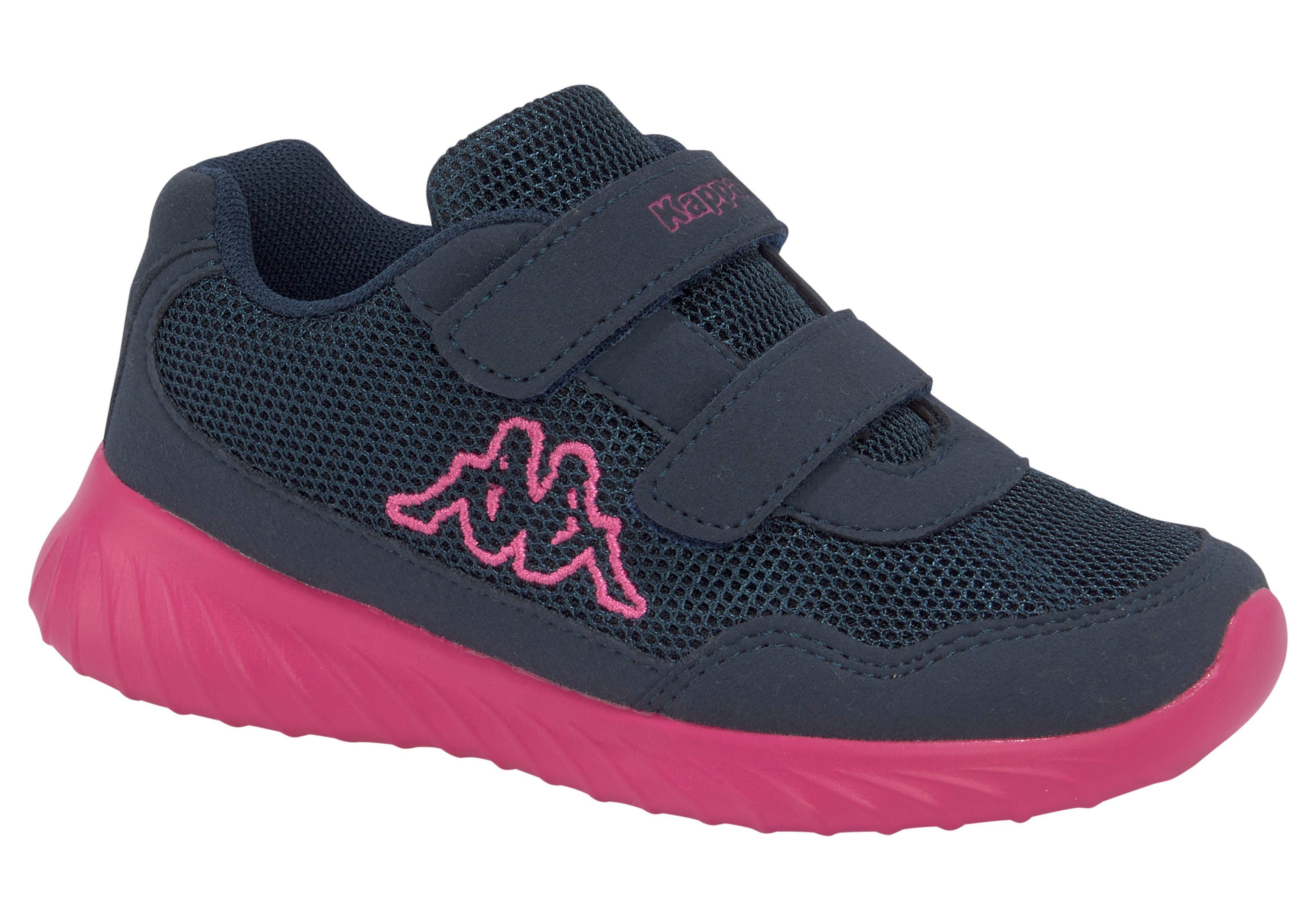 Klettverschluss Sneaker Kappa mit navy-pink