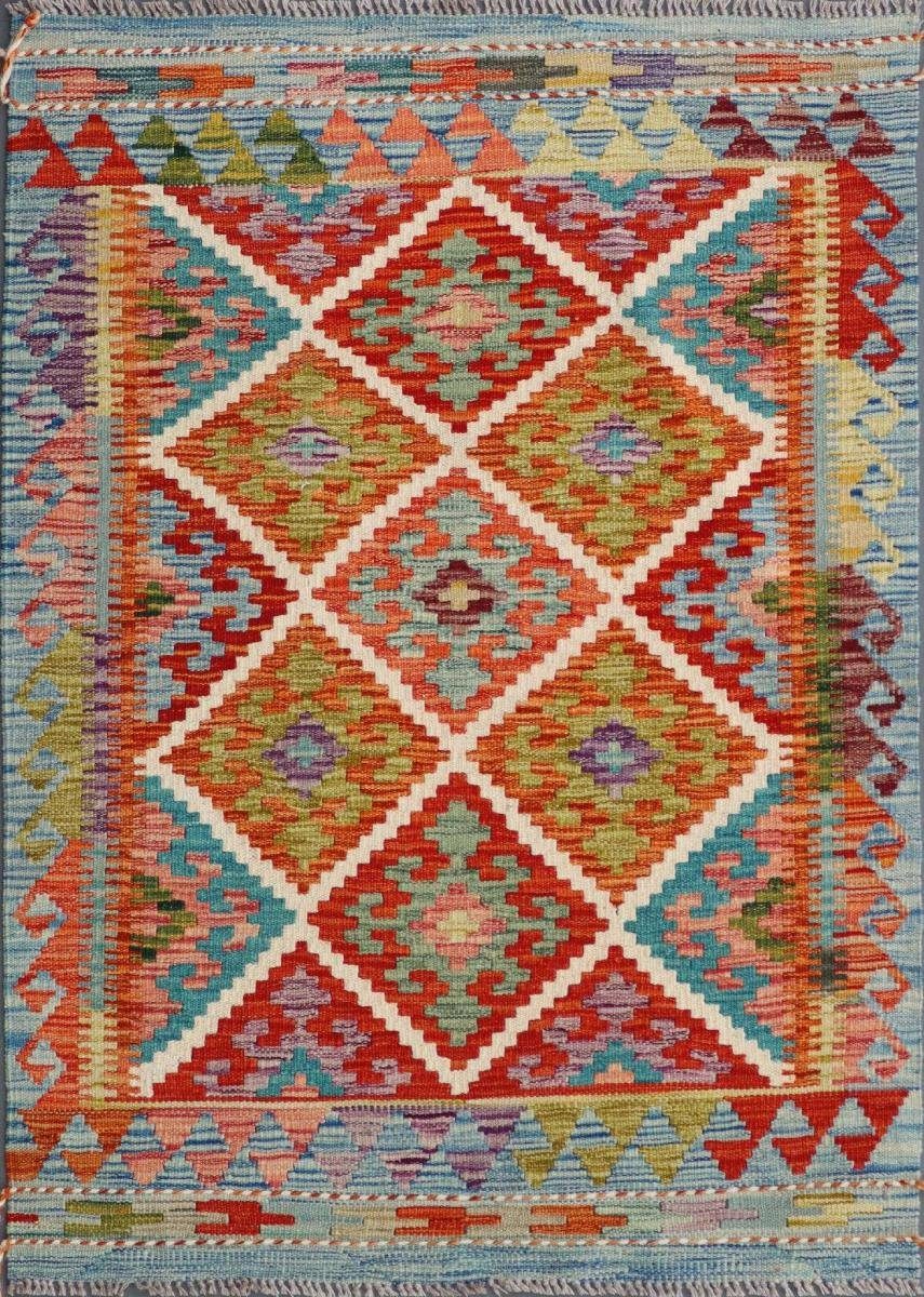 Orientteppich Kelim Afghan 85x115 Handgewebter Orientteppich, Nain Trading, rechteckig, Höhe: 3 mm