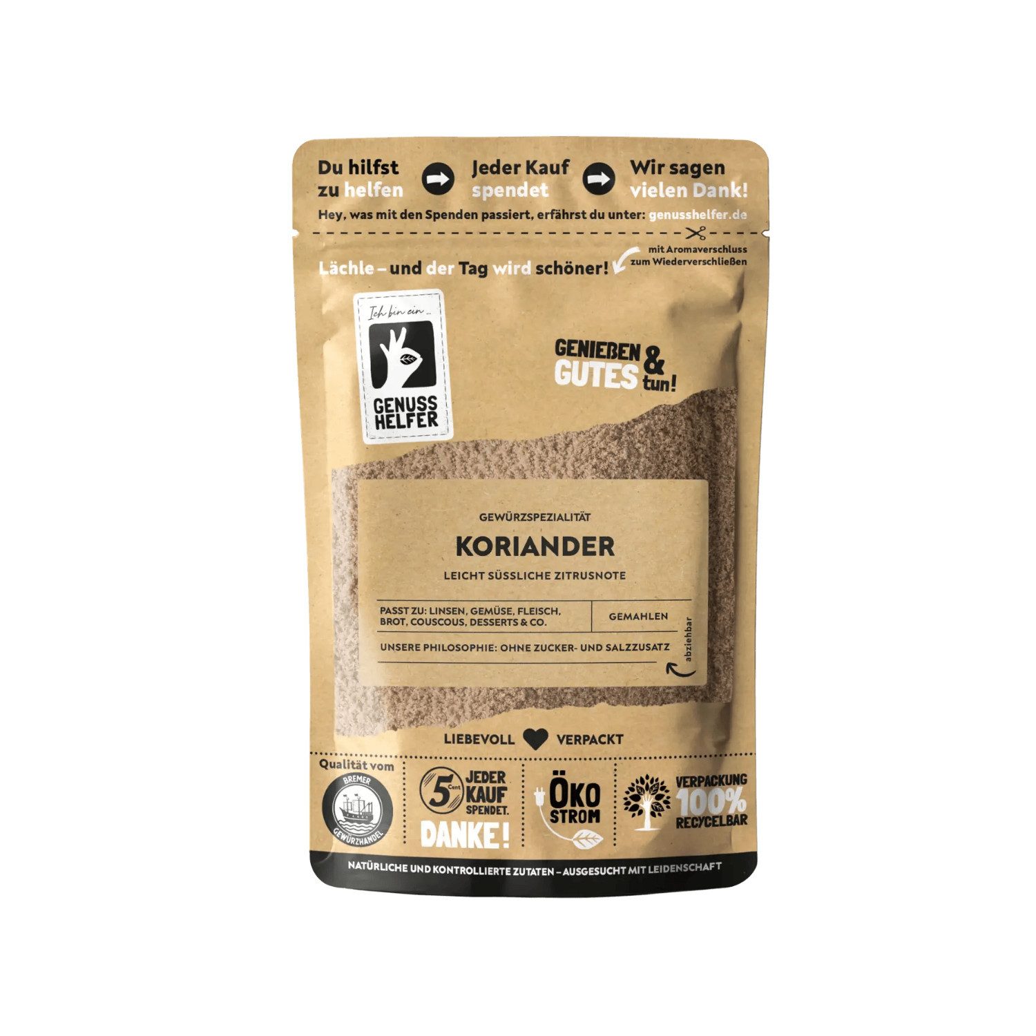 Bremer Gewürzhandel Gewürz Koriander, gemahlen, 10er Pack, 750 g