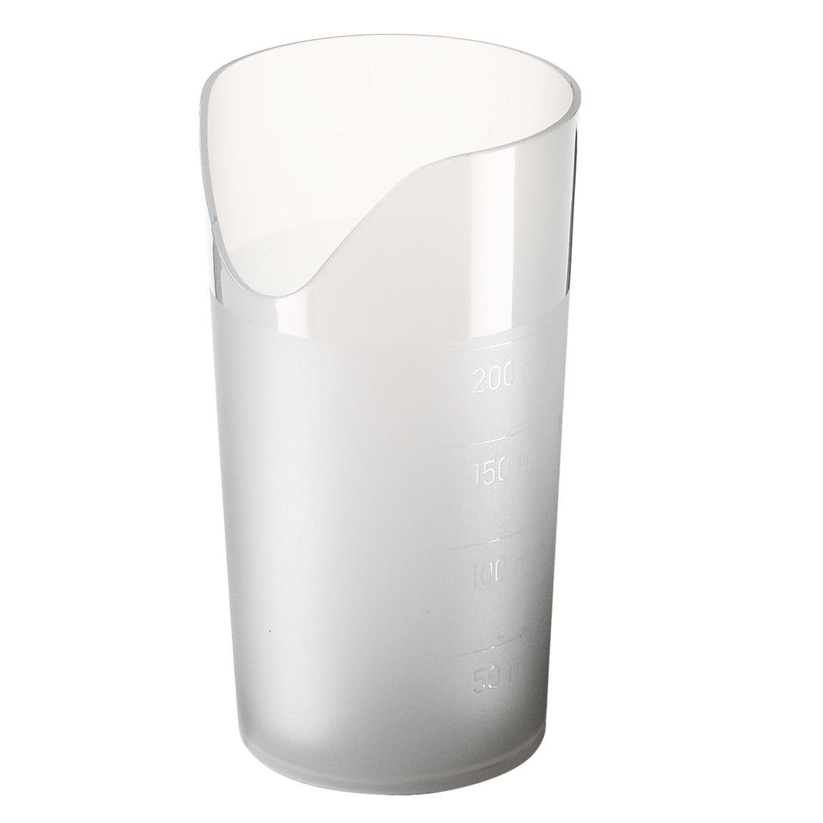 elasto Кружки ergonomischer Trinkbecher 0,2L transparenter Wasserbecher BPA-frei, Made in Germany, Partybecher, Modern Cup, Designer Кружки