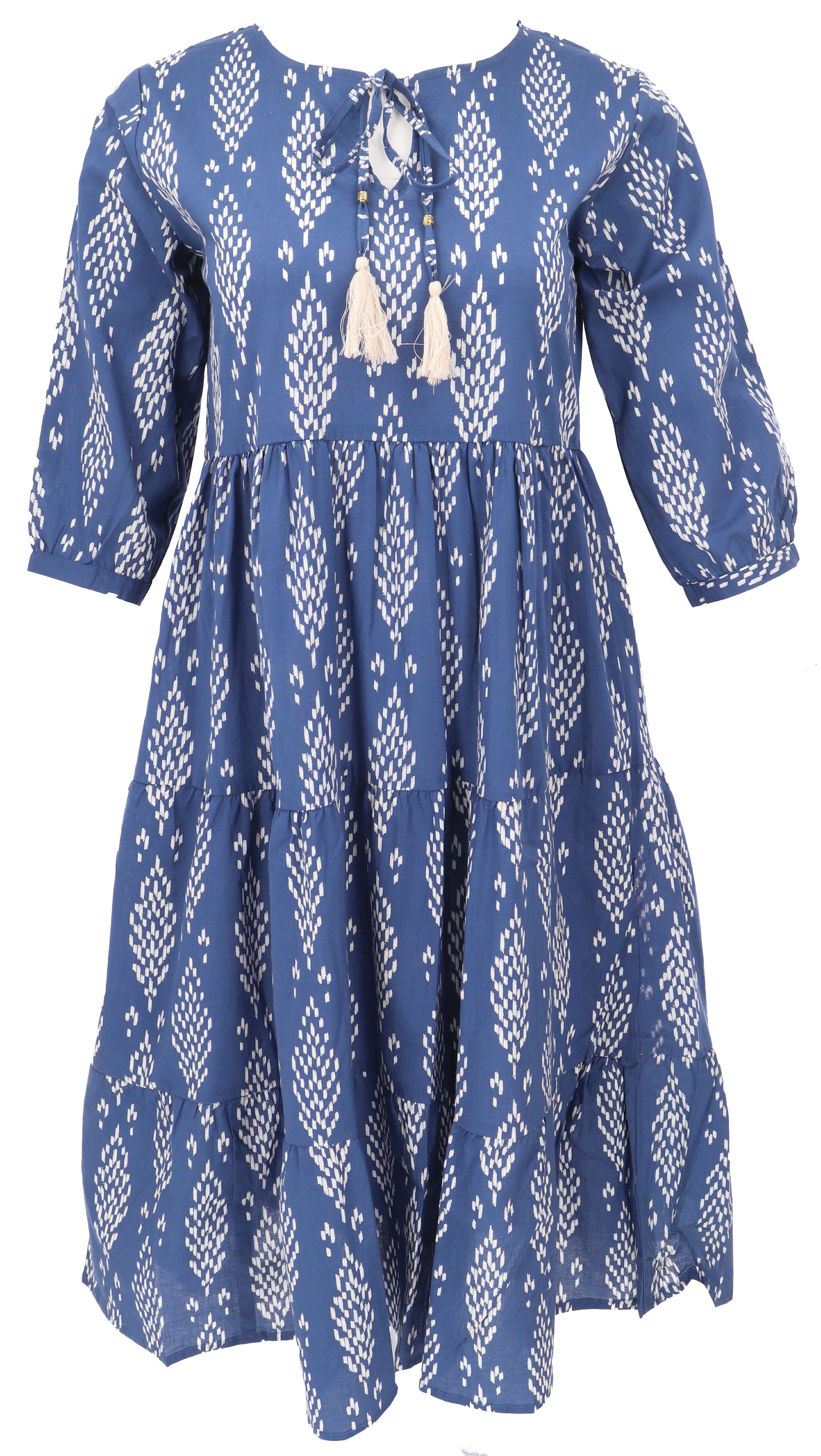 Guru-Shop Midikleid Boho Sommerkleid, bedrucktes Midikleid,.. günstig online kaufen