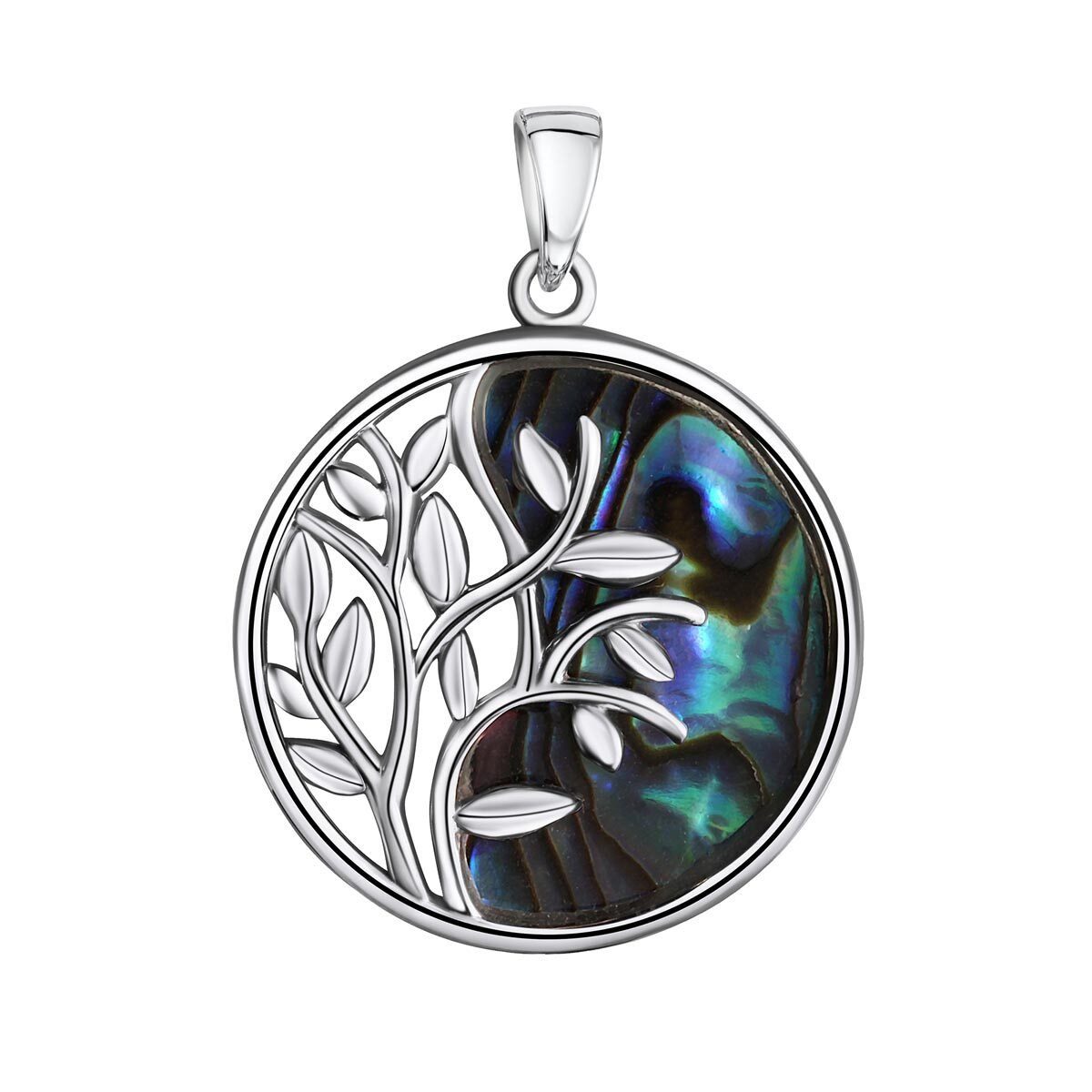 Kettenanhänger Vivance rhodiniert 925-Sterling Abalone Silber