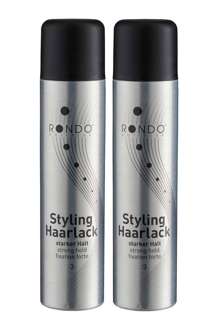 RONDO Haarspray Rondo Styling Haarlack 300ml Starker Halt 2 Stück