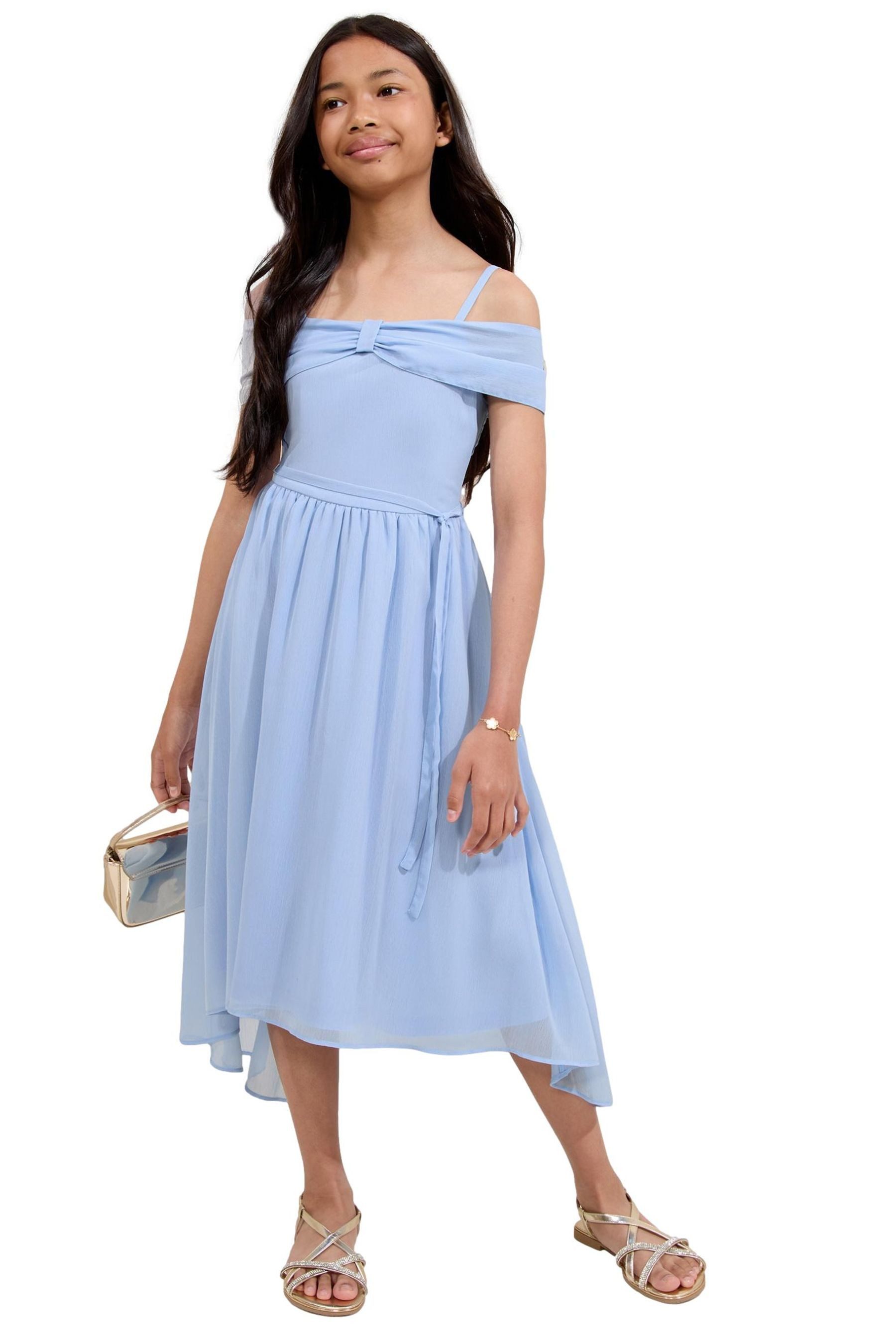 LIPSY Partykleid Lipsy festliches Bardot-Kleid mit Schleife (2-tlg)