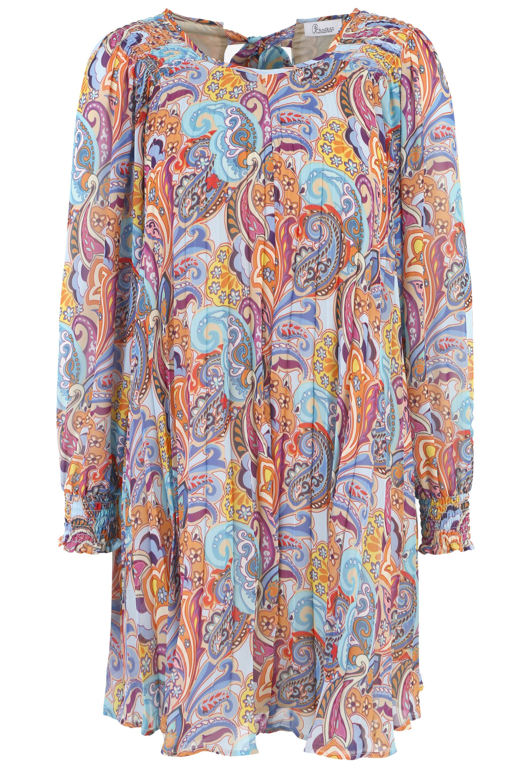 Sommerkleid Paisley Print Plissee