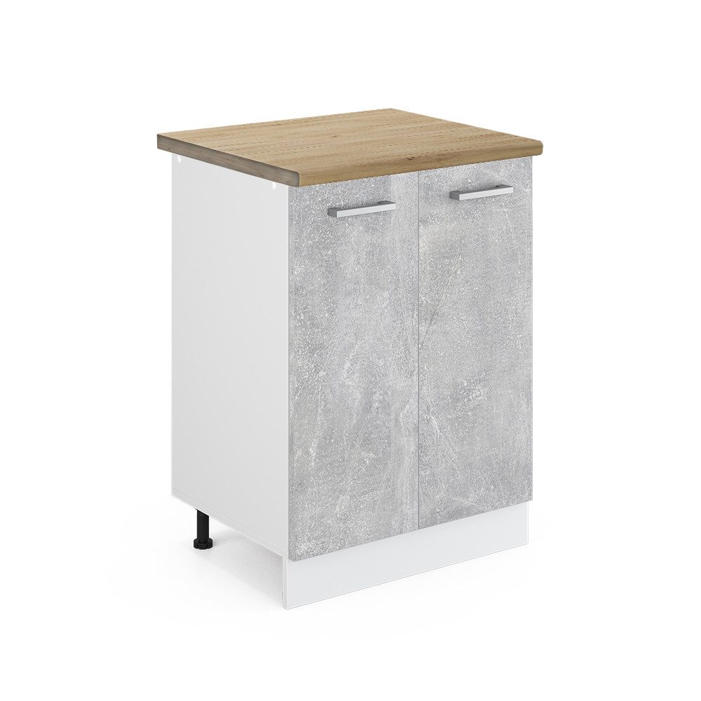 Vicco Unterschrank R-Line, Beton/Weiß, 60 cm, günstig online kaufen