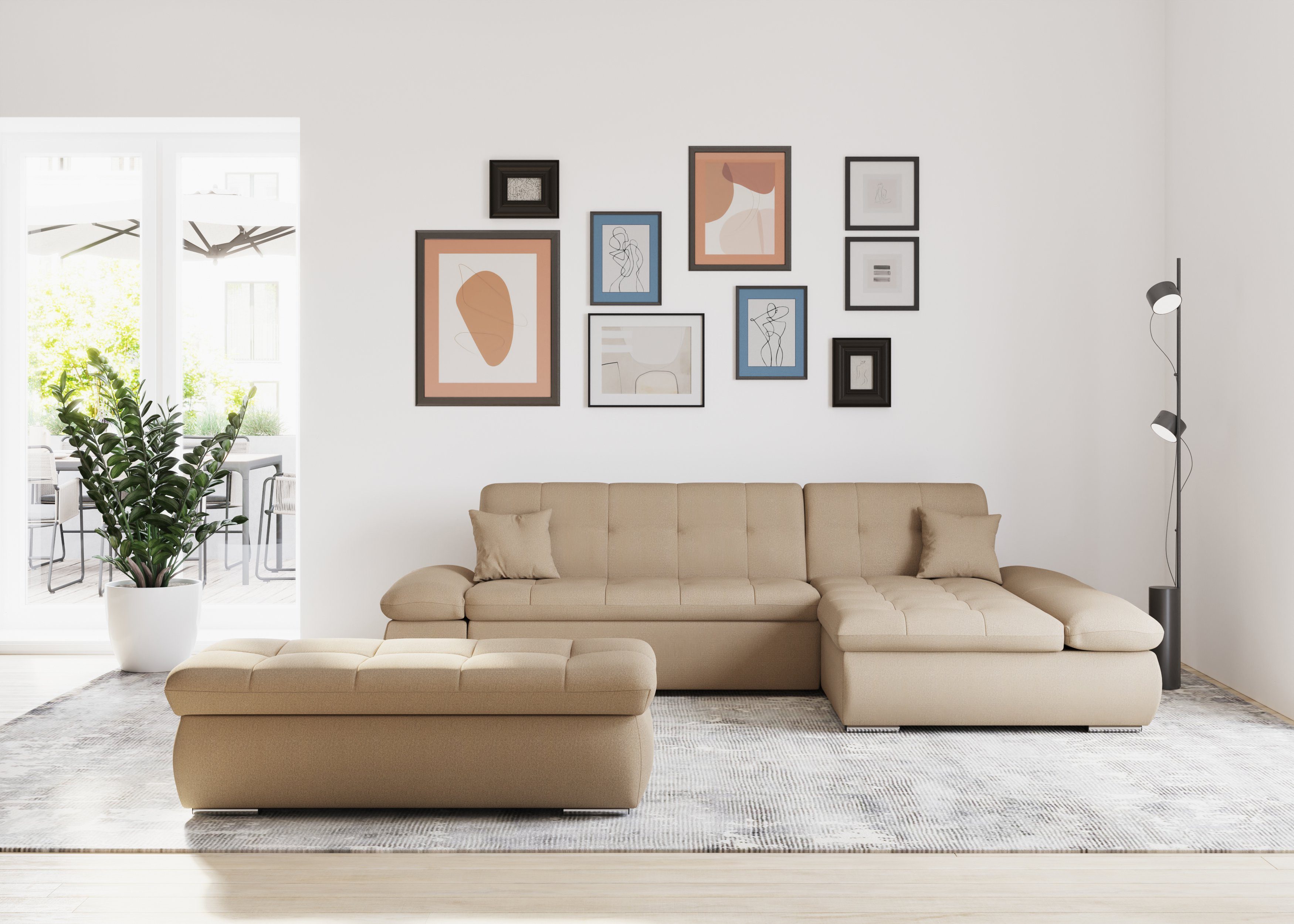DOMO collection Ecksofa Moric, L-Form, XXL-Sofa günstig online kaufen
