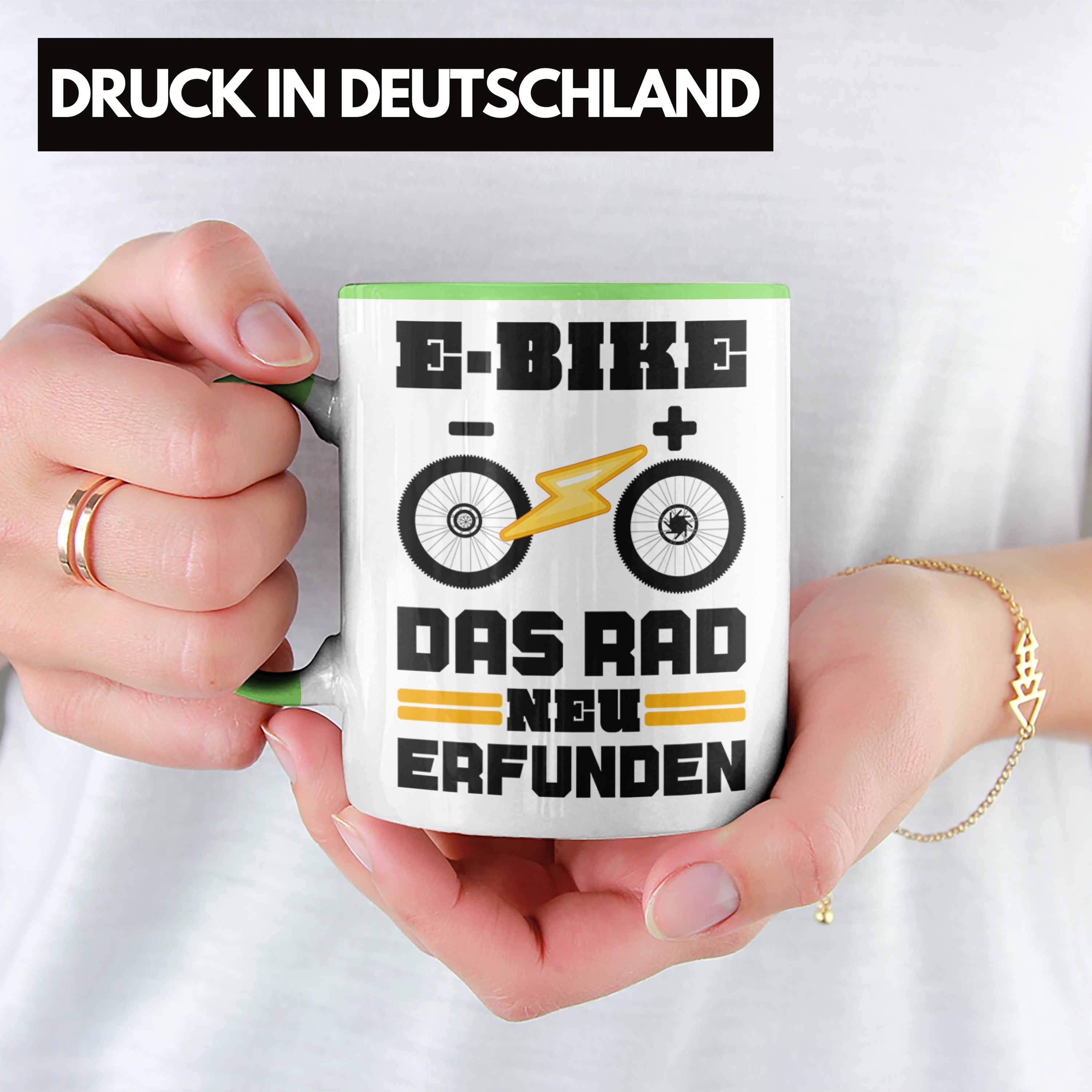 Lustige Geschenk Spruch Trendation Tasse Trendation - Elektrofahrrad Grün Tasse mit Kaffeetasse Ebike E-Bike Sprüche Rentner Geschenke