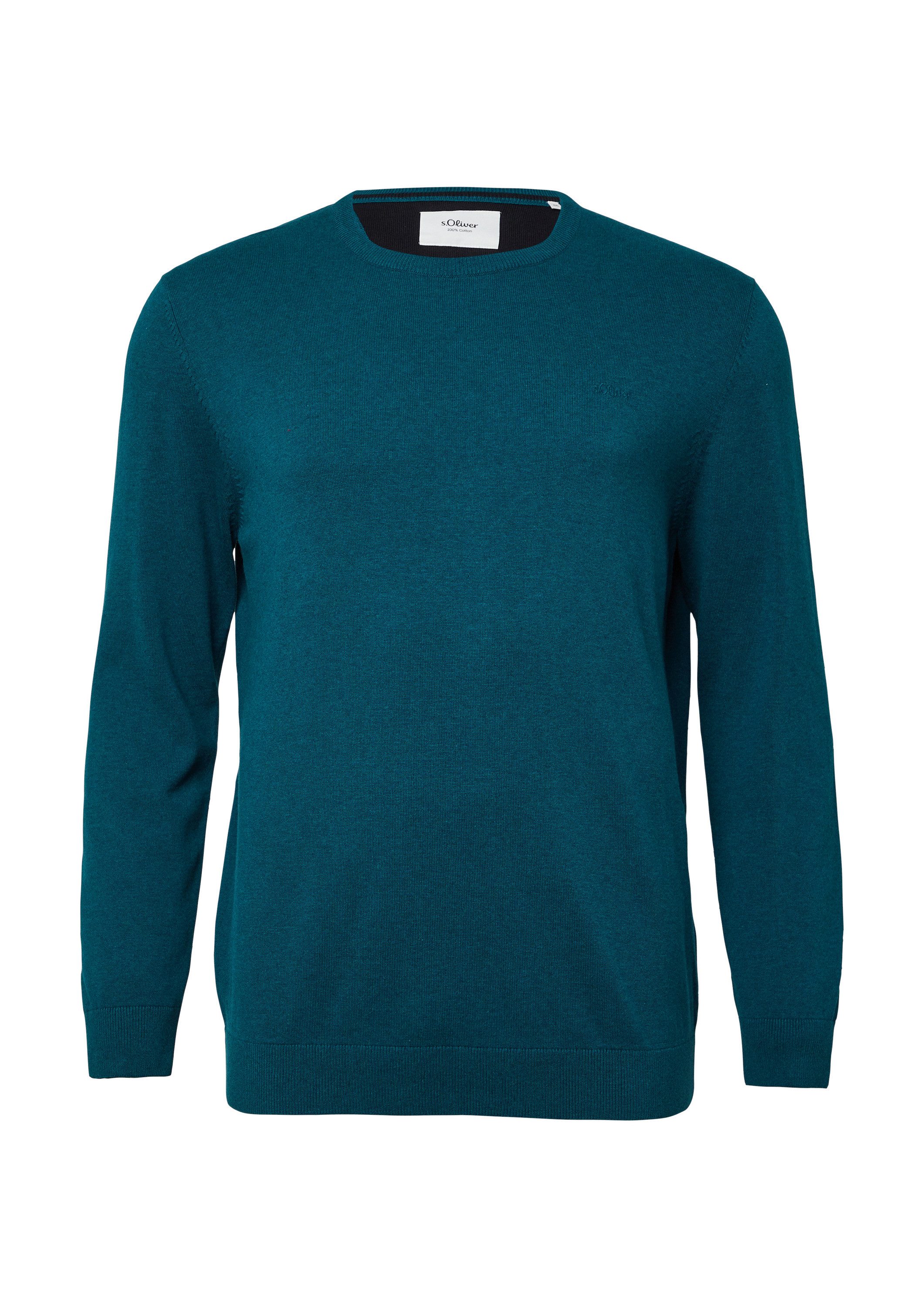 s.Oliver Longpullover В'язані светри Baumwollpullover mit Logo-Stickerei