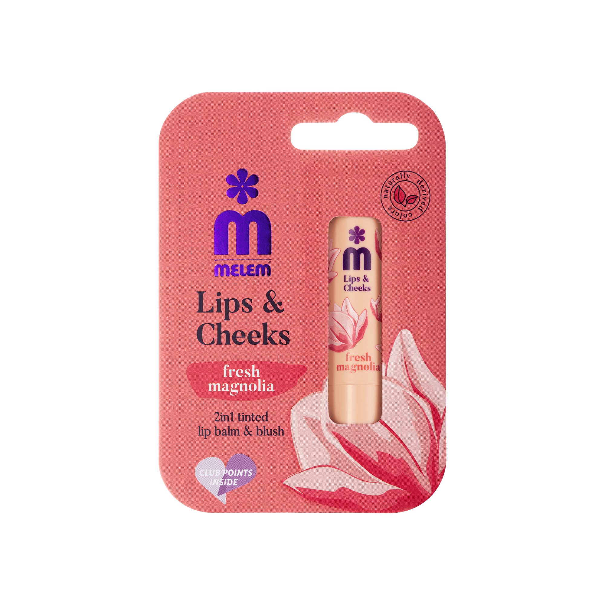 Melem Lippenbalsam Getönter Balm für Lippen & Wangen mit zartem Magnolia-Finish
