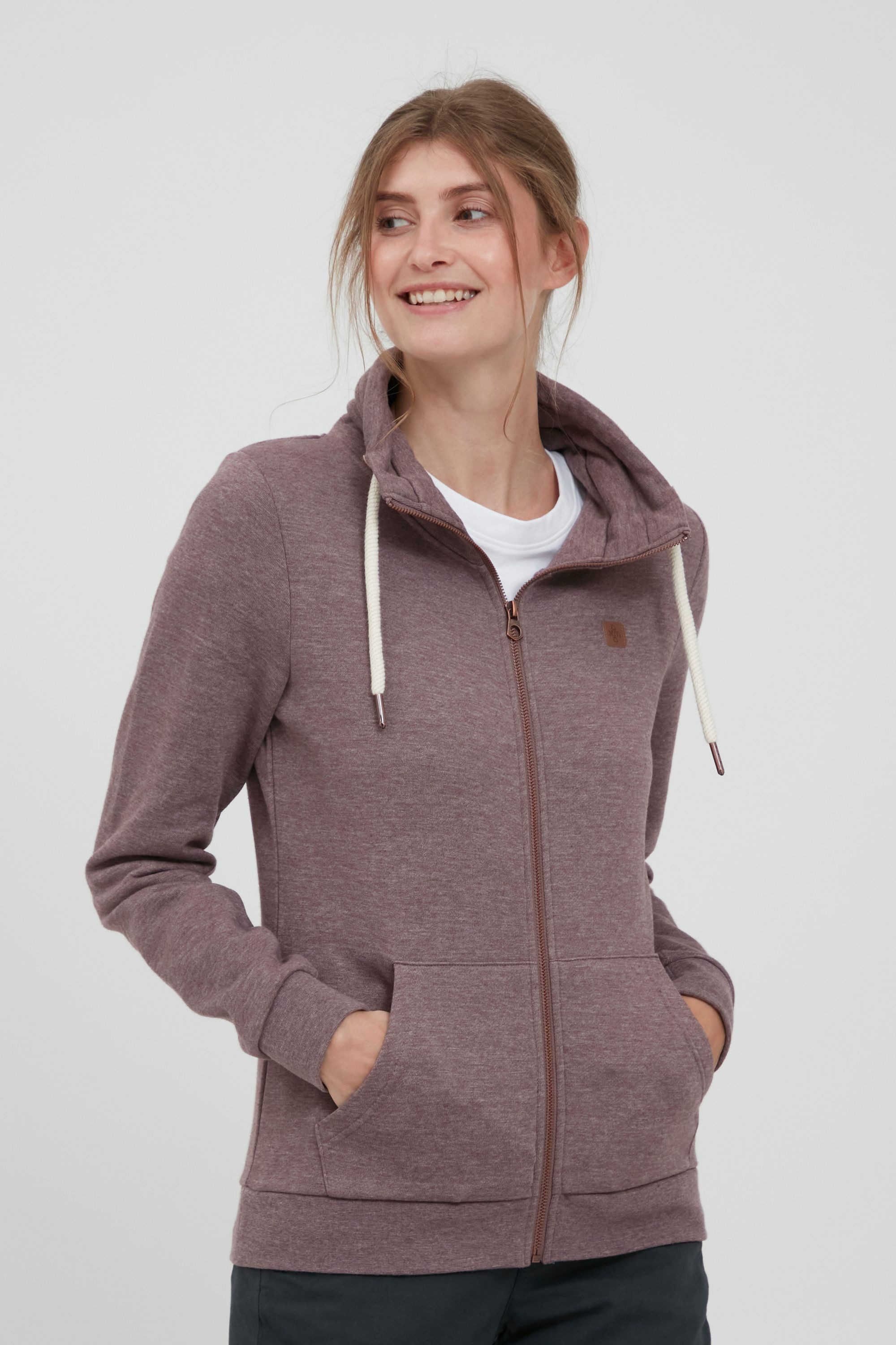 OXMO Sweatjacke OX Vicky Moderne Sweatshirtjacke mit Stehkragen und Kordel günstig online kaufen