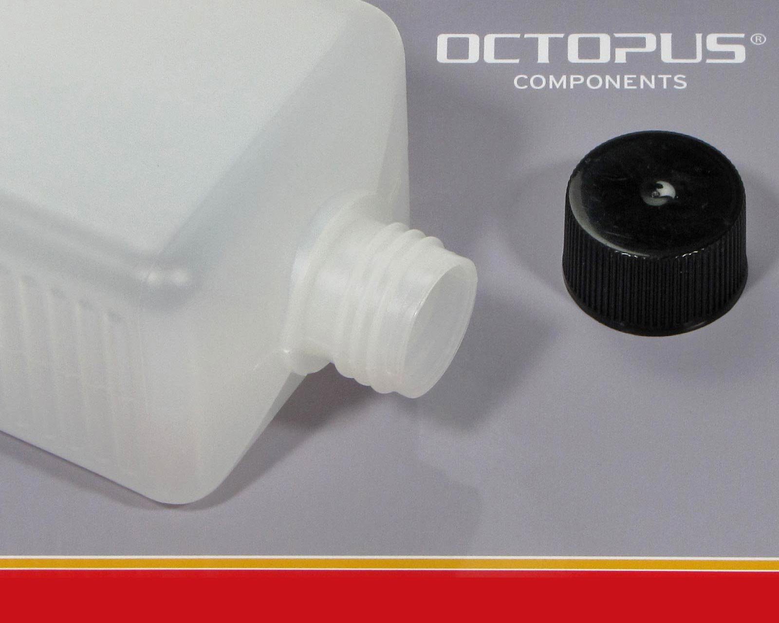 HDPE ml eckig Plastikflaschen aus (10 500 10 Kanister St) Schraubverschlüs mit farbigen OCTOPUS
