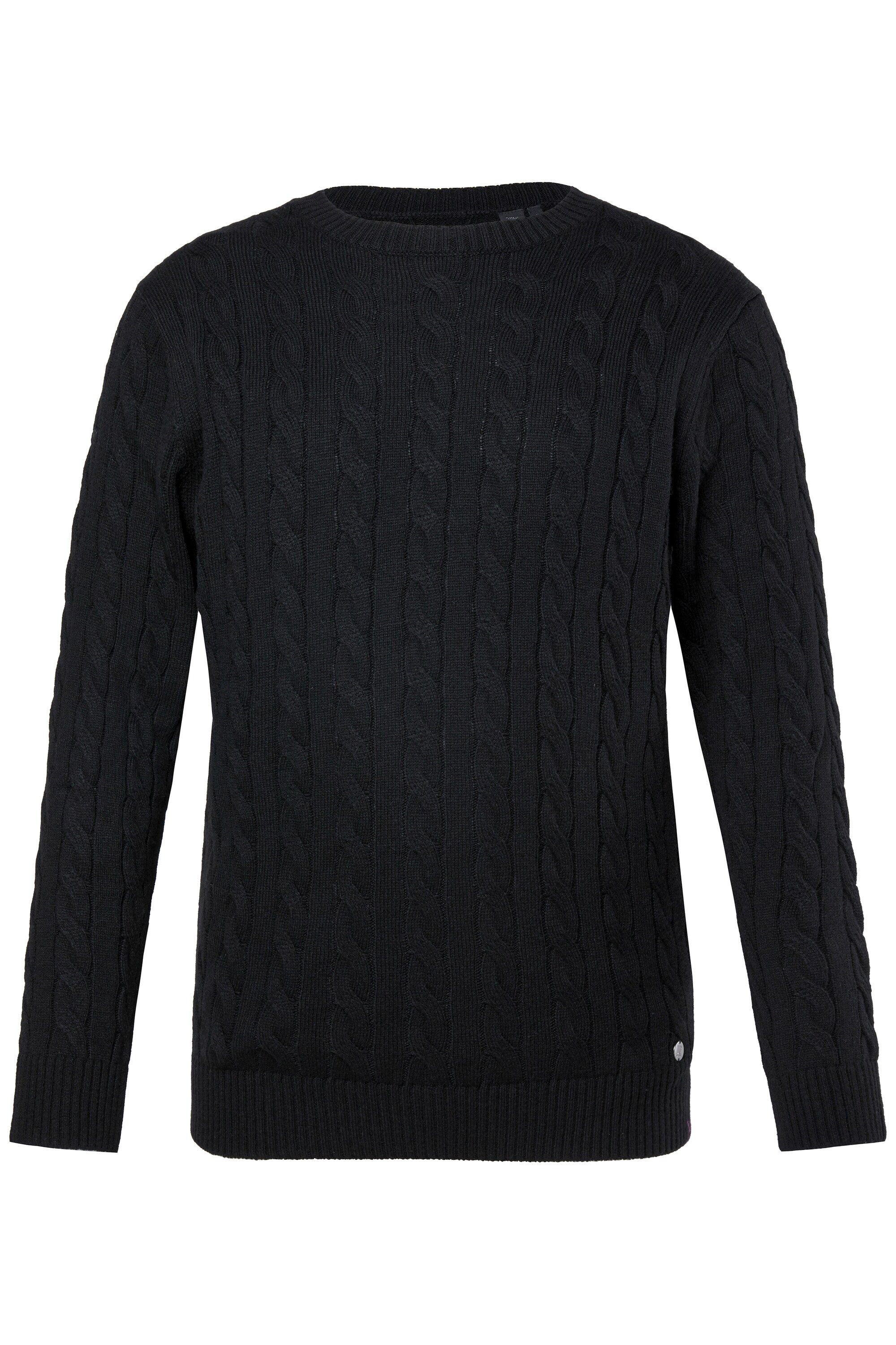 Rundhalspullover Pullover Zopfmuster CashmereTouch Strick Rundhals