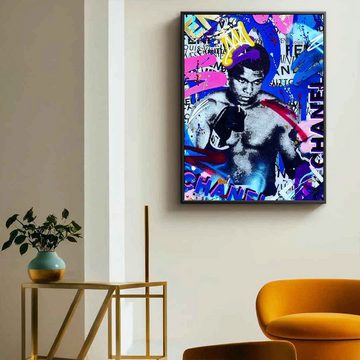 DOTCOMCANVAS® Leinwandbild ALI BRAND GRAFFITI, Leinwandbild Muhammad Ali Portrait Boxen Sport luxus Wandbild