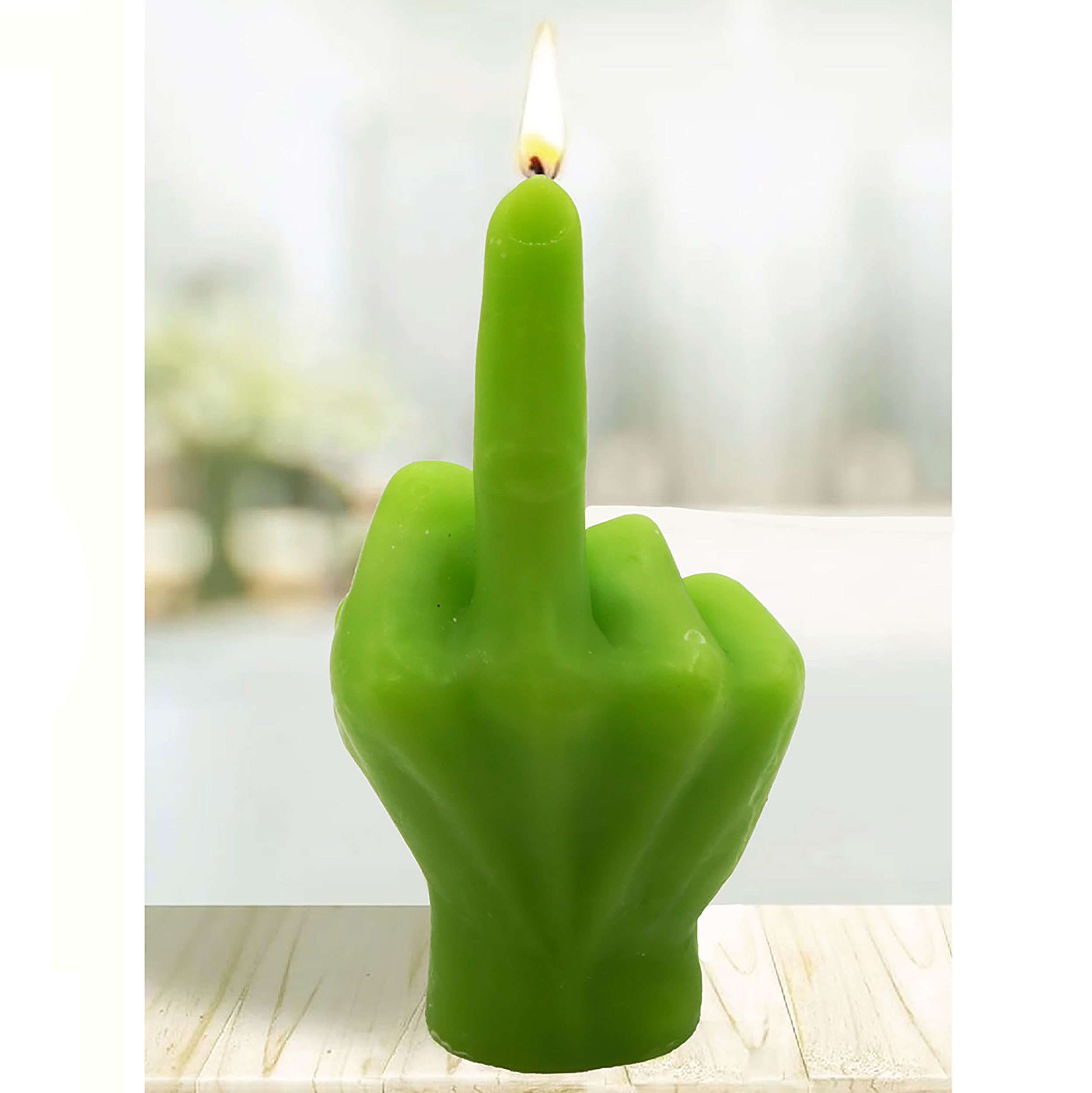Annastore Stumpenkerze Witzige Kerze mit Mittelfinger H 16 cm - Anti-Weihna günstig online kaufen