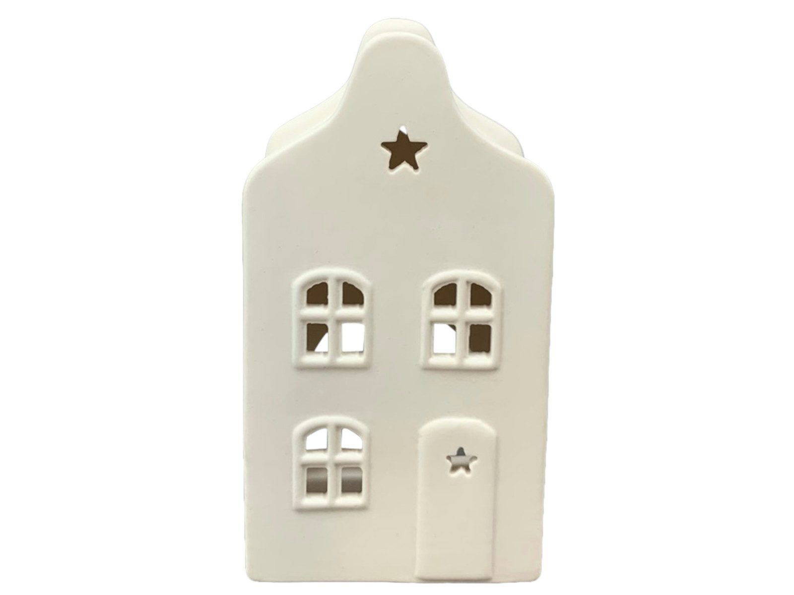 Exner GmbH Garten- & Wohnaccessoires Dekofigur Windlicht Ivory weiß 6x11,2x5cm
