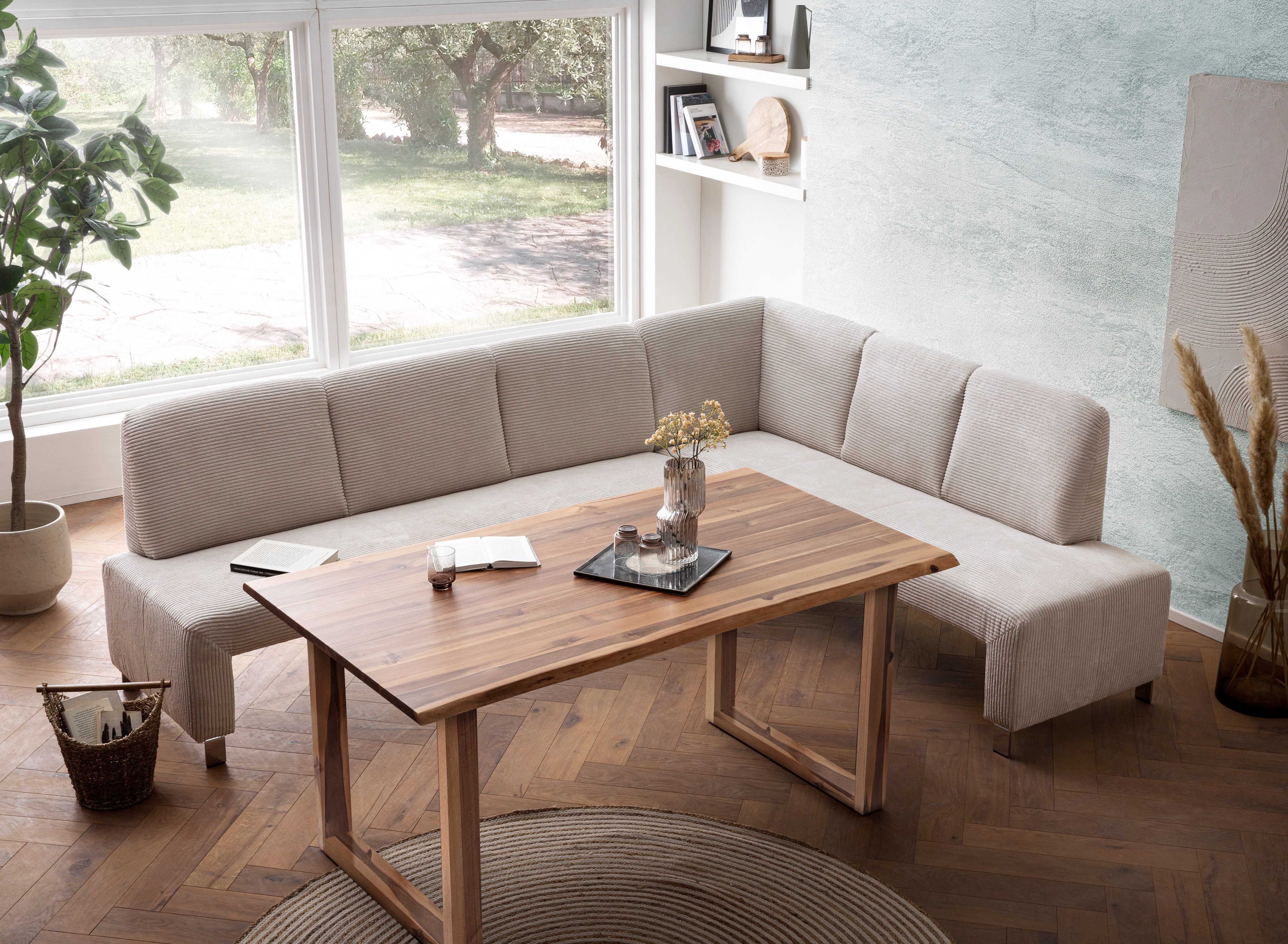 exxpo - sofa fashion Eckbank Intenso, modern, 263/198 cm (B/T), hohe Bodenfreiheit, frei im Raum stellbar, hoher Sitzkomfort