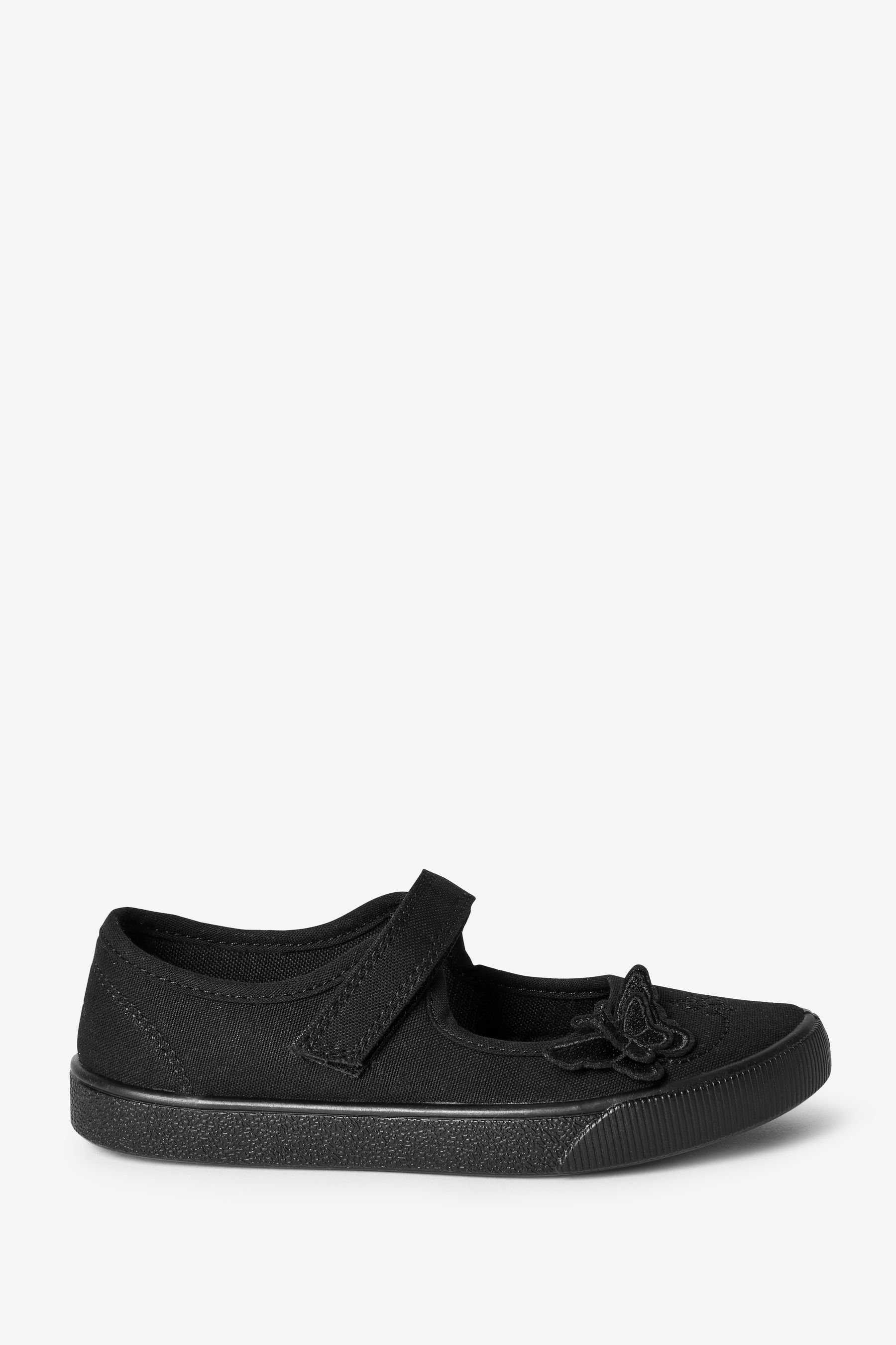 Turnschuhe mit Stickerei, weite Passform Mary-Jane-Schuhe