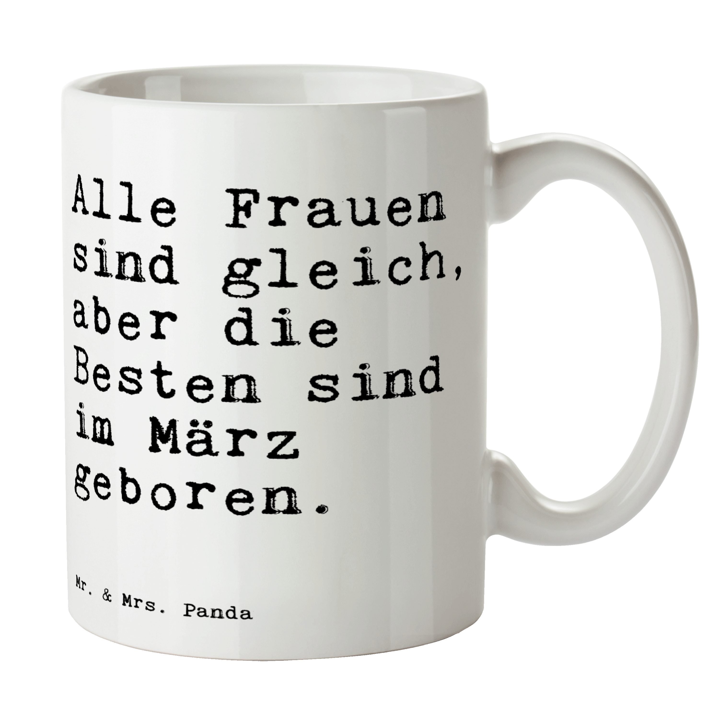 Mr. & Mrs. Panda Tasse »Alle Frauen sind gleich,... Weiß Geschenk