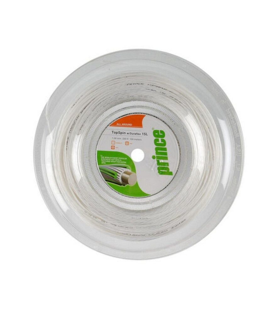 Tennissaite TopSpin mit Duraflex (Spin+Allround) weiss 100m Rolle