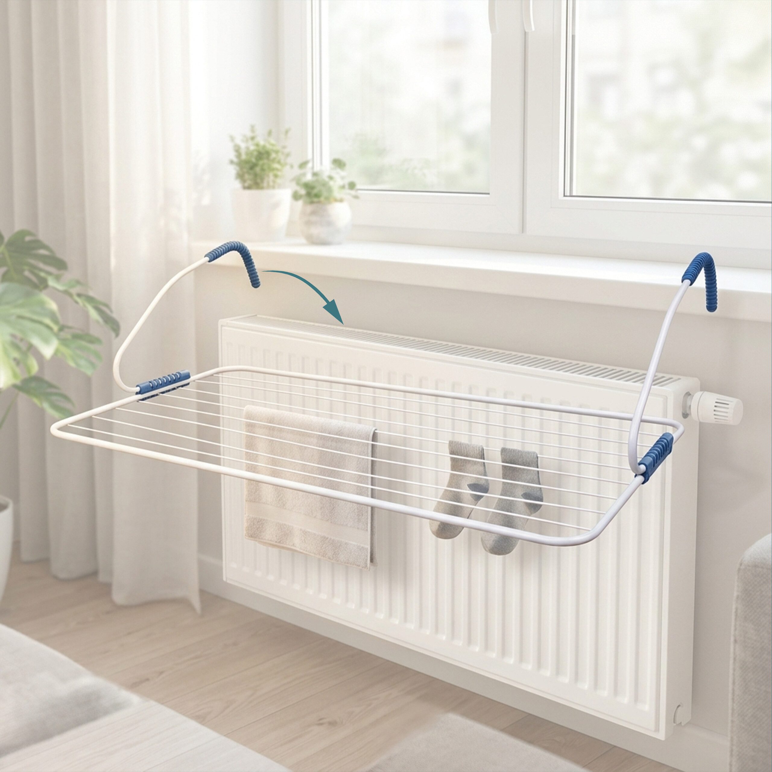 relaxdays Heizkörper-Wäschetrockner Wäscheständer Heizung – Bild 3 von 5