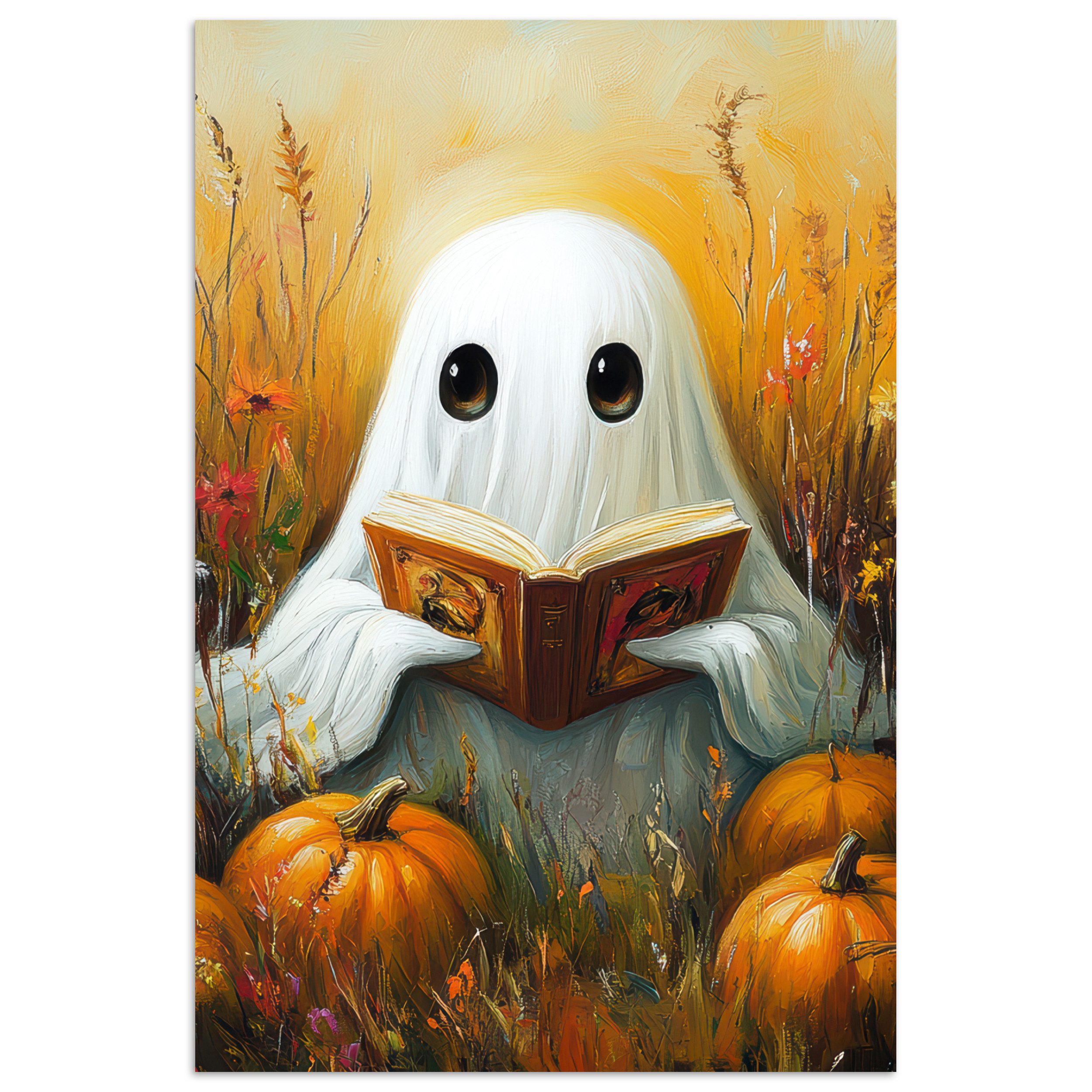 MuchoWow Poster Halloween - Geist - Herbst - Kürbis - Blumen - Natur, (1 St günstig online kaufen