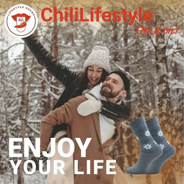 Chili Lifestyle Strümpfe Thermo Kristall Socken, 9 Paar, für Herren und Damen, Wintersocken