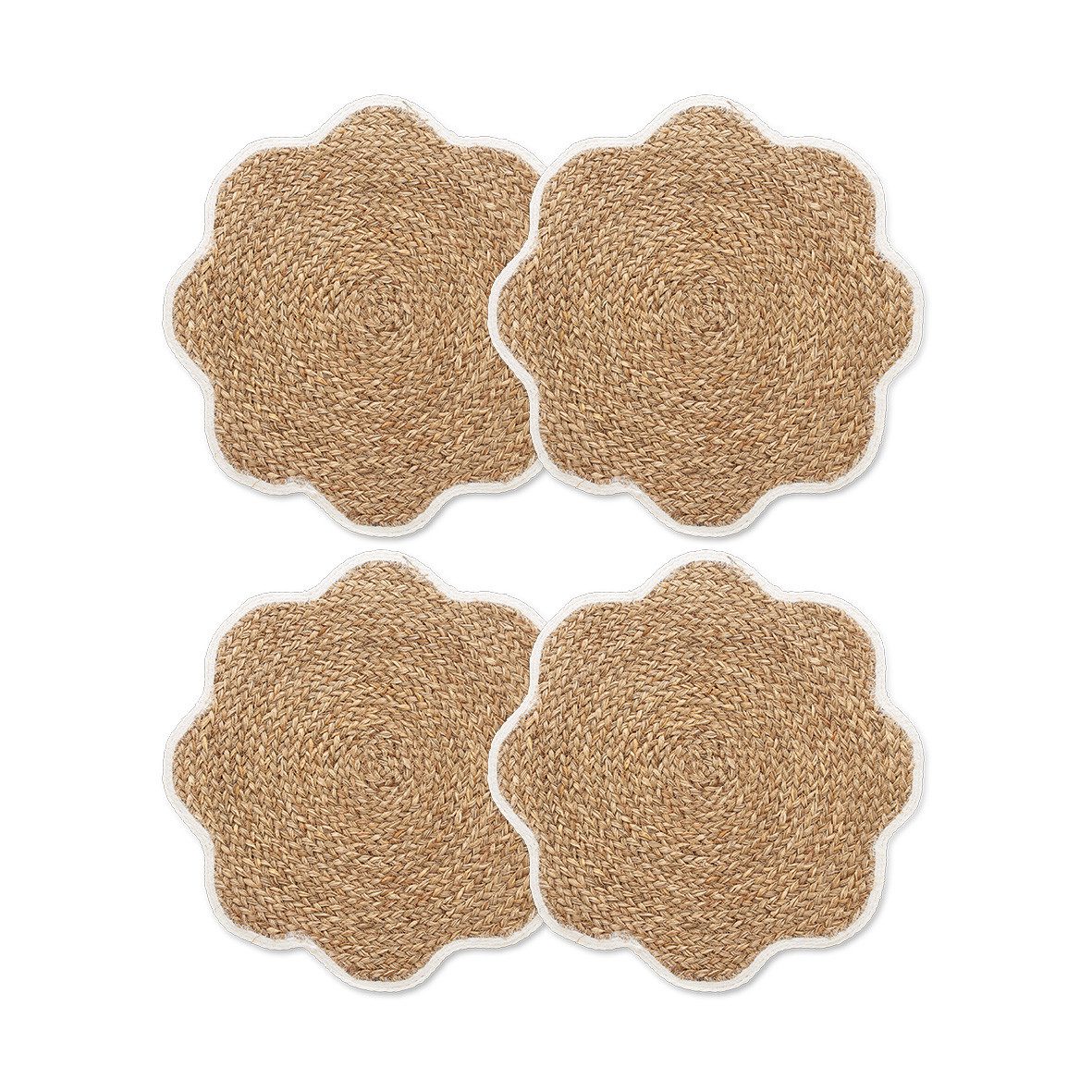 Zeller Present Platzset Tischset 4tlg., Grasgeflecht, ca. Ø 38,5 cm, (Set, 4-St)