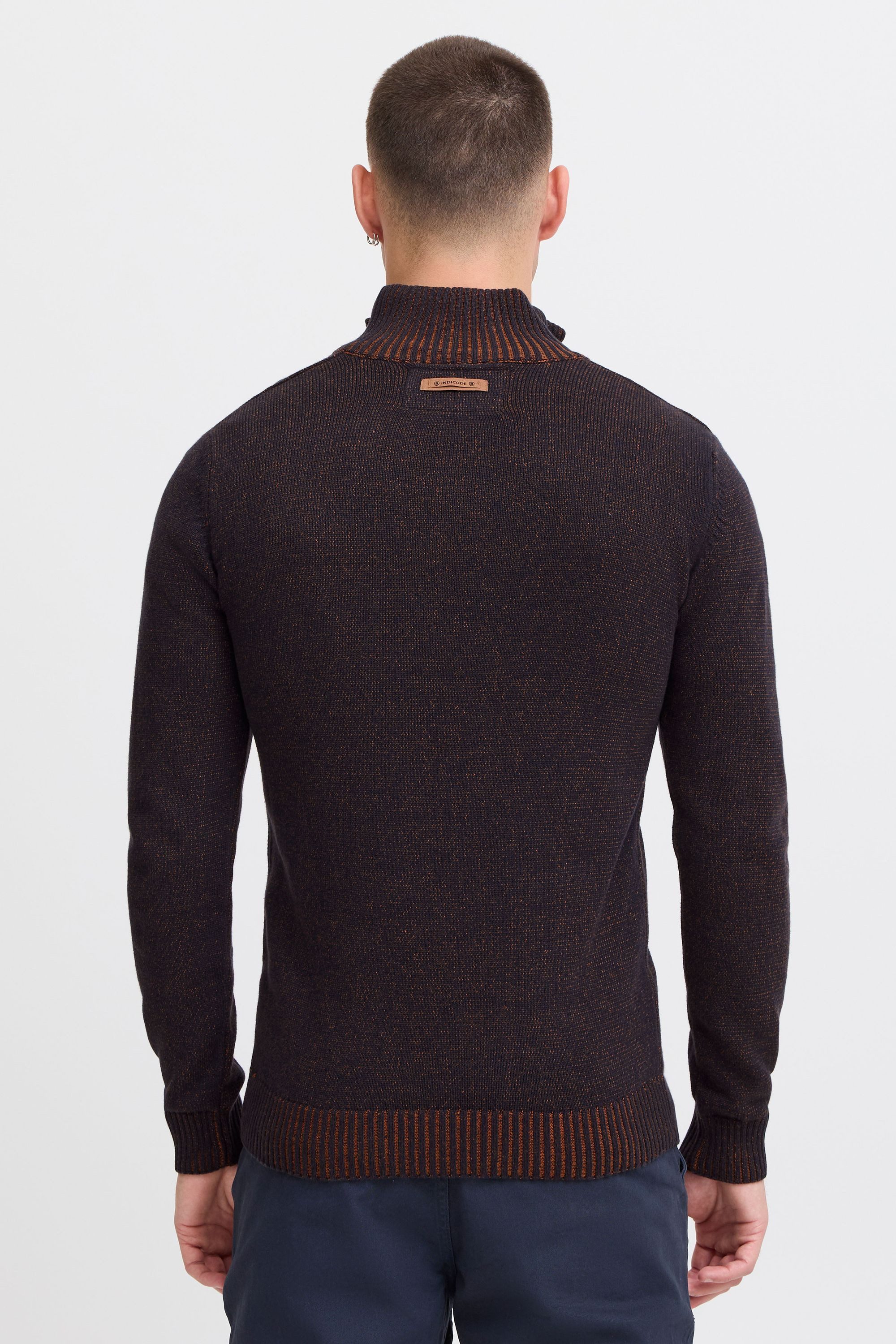 Indicode Troyer IDNathen Strickpulli mit Reißverschluss am Kragen