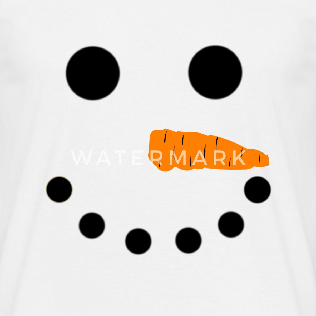 Spreadshirt T-Shirt Schneemann Gesicht Fasching Weihnachten Männer T-Shirt günstig online kaufen
