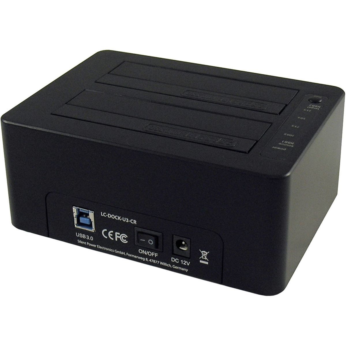 LC-Power LC-DOCK-U3-CR HDD docking station CF/SD card r Netzwerk-Switch