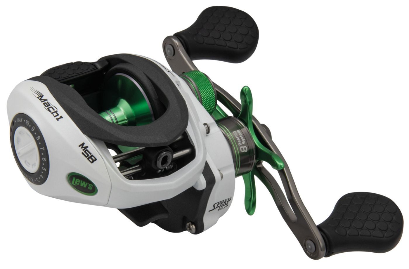 Lews Baitcastrolle Lews Baitcaster Multirolle Mach 1 SLP Linkshand Rolle)