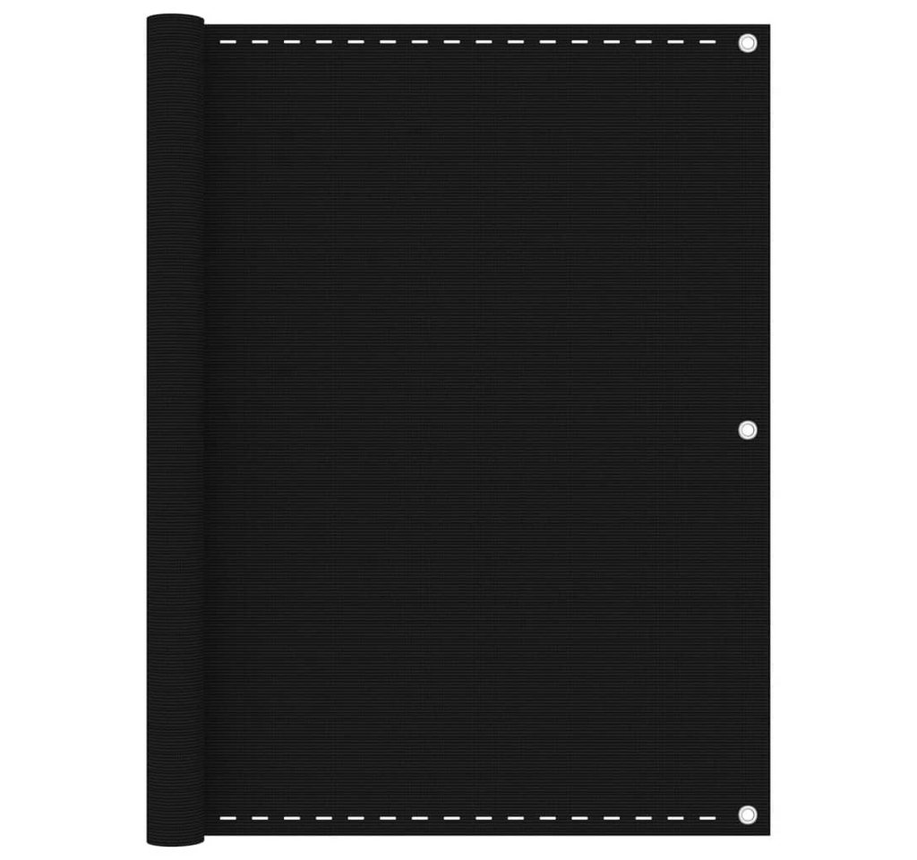 Thumbnail - vidaXL Balkonsichtschutz Balkonabdeckung Schwarz 120x300 cm HDPE