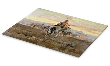 Posterlounge Acrylglasbild Charles Marion Russell, Gestohlene Pferde, 1911, Malerei