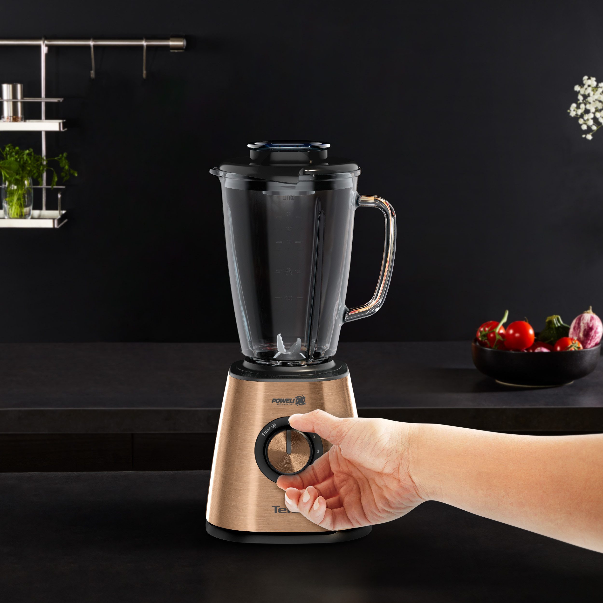 Tefal Standmixer BL439G Coppertinto, 800 W, 1,75 L Fassungsvermögen, stoßfestes Thermoglas