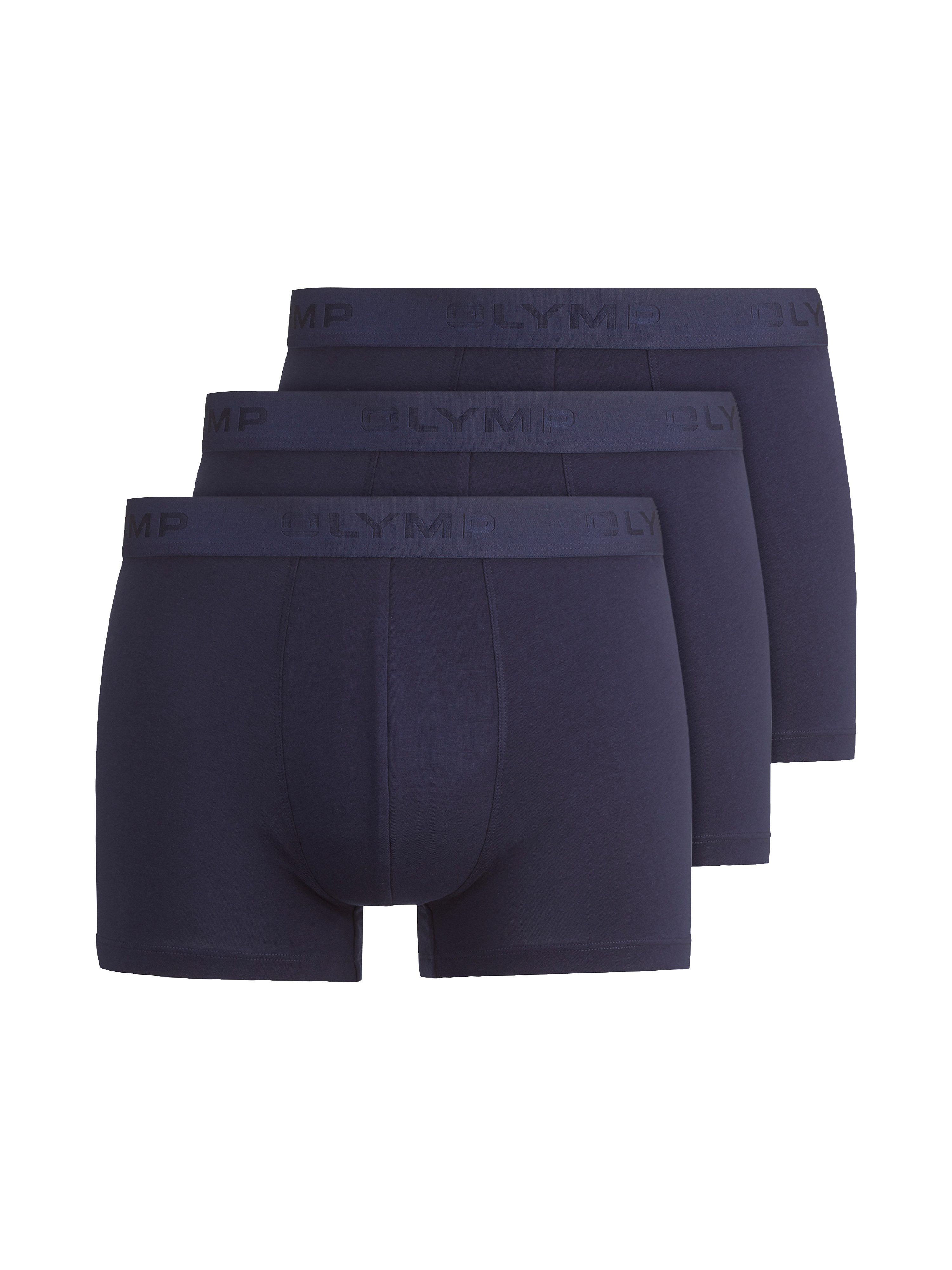 OLYMP Boxershorts (Packung, 3-St., 3er) mit Ton-in-Ton Markenlogo günstig online kaufen