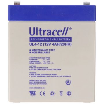 Ultracell Ultracell UL4-12 12V 4Ah Bleiakku AGM Blei Gel Akku Akku