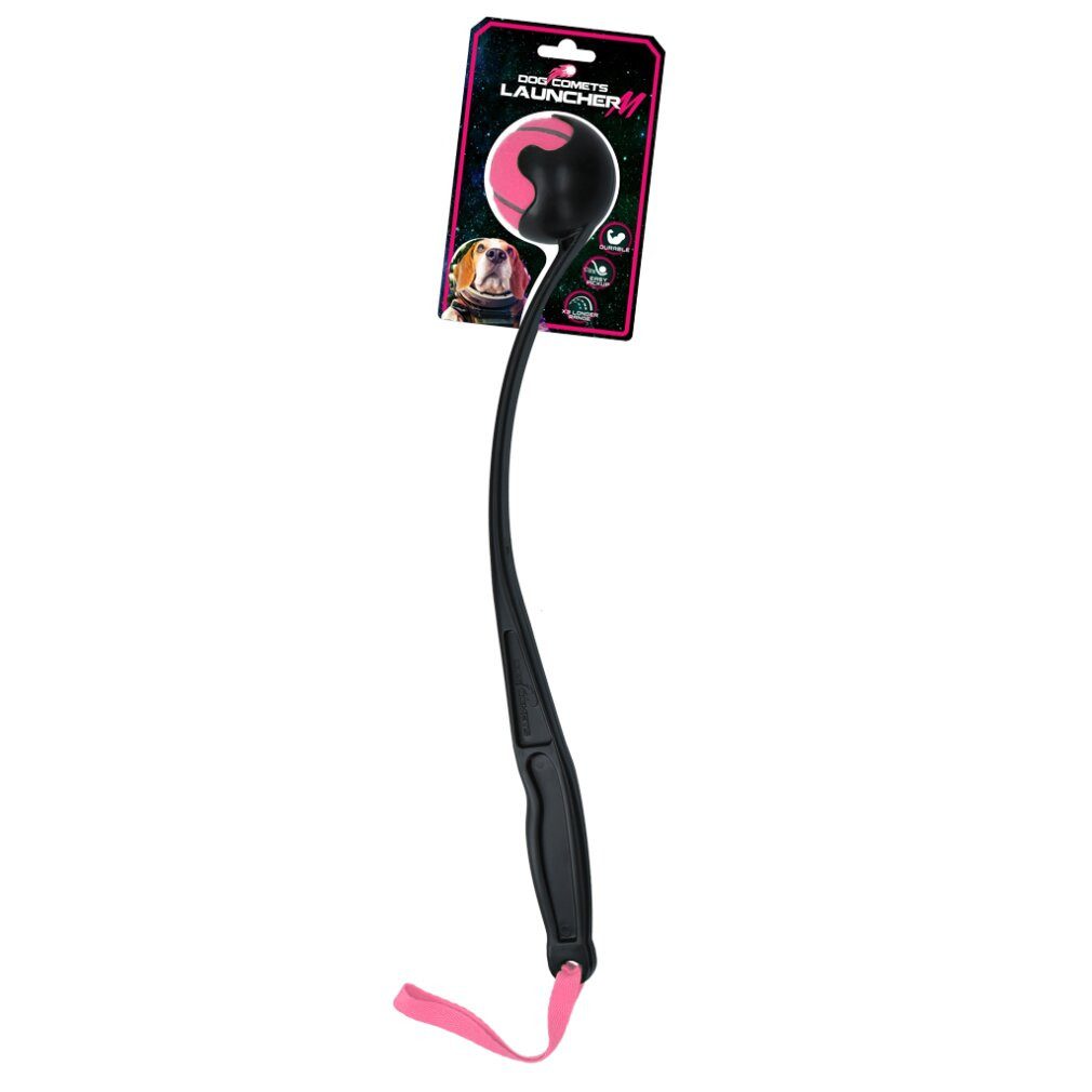Holland Animal Care Tierquietschie Dog Comets Ball Launcher Rosa M 48 cm